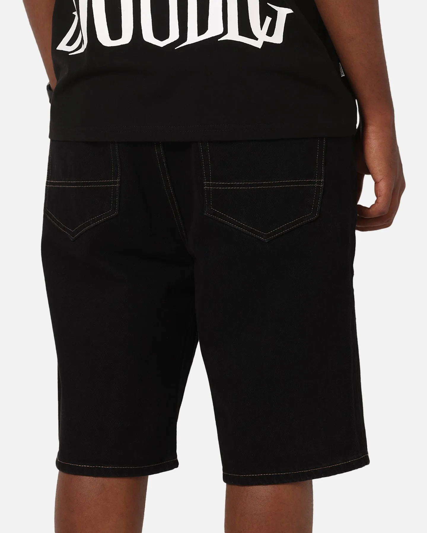S Double Denim Standard Shorts Black Rinse sold by Culture Kings product image thumbnail 4