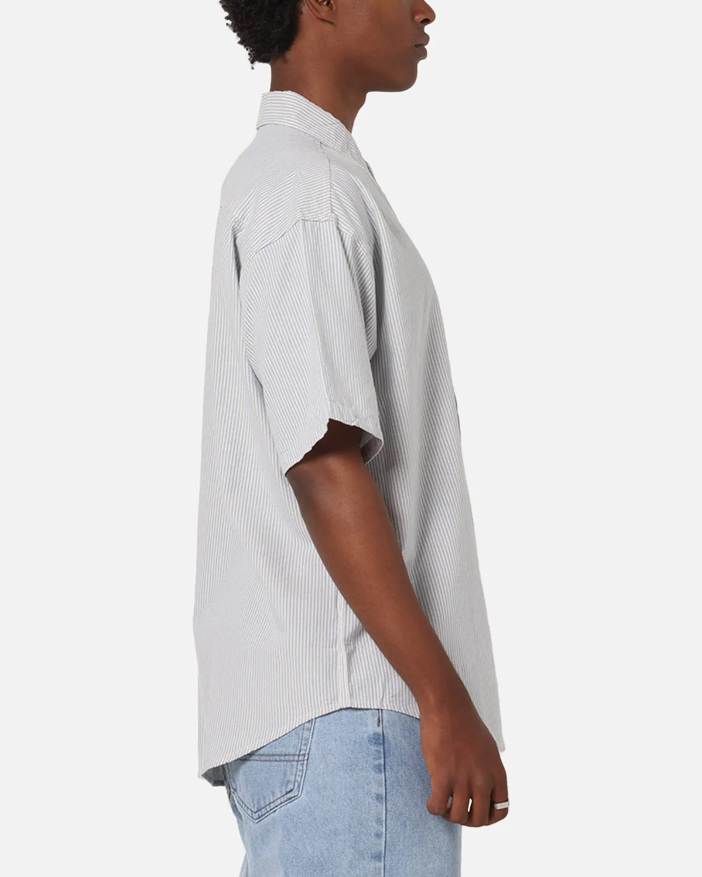 S Double Stripe Button UP Shirt Striped sold by Culture Kings product image thumbnail 4