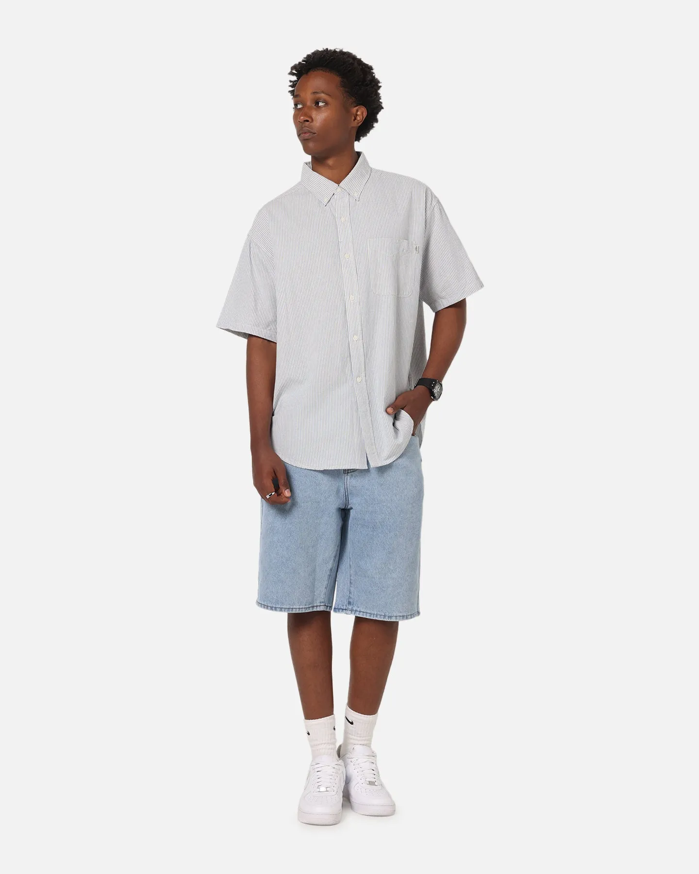 S Double Stripe Button UP Shirt Striped sold by Culture Kings product image thumbnail 2