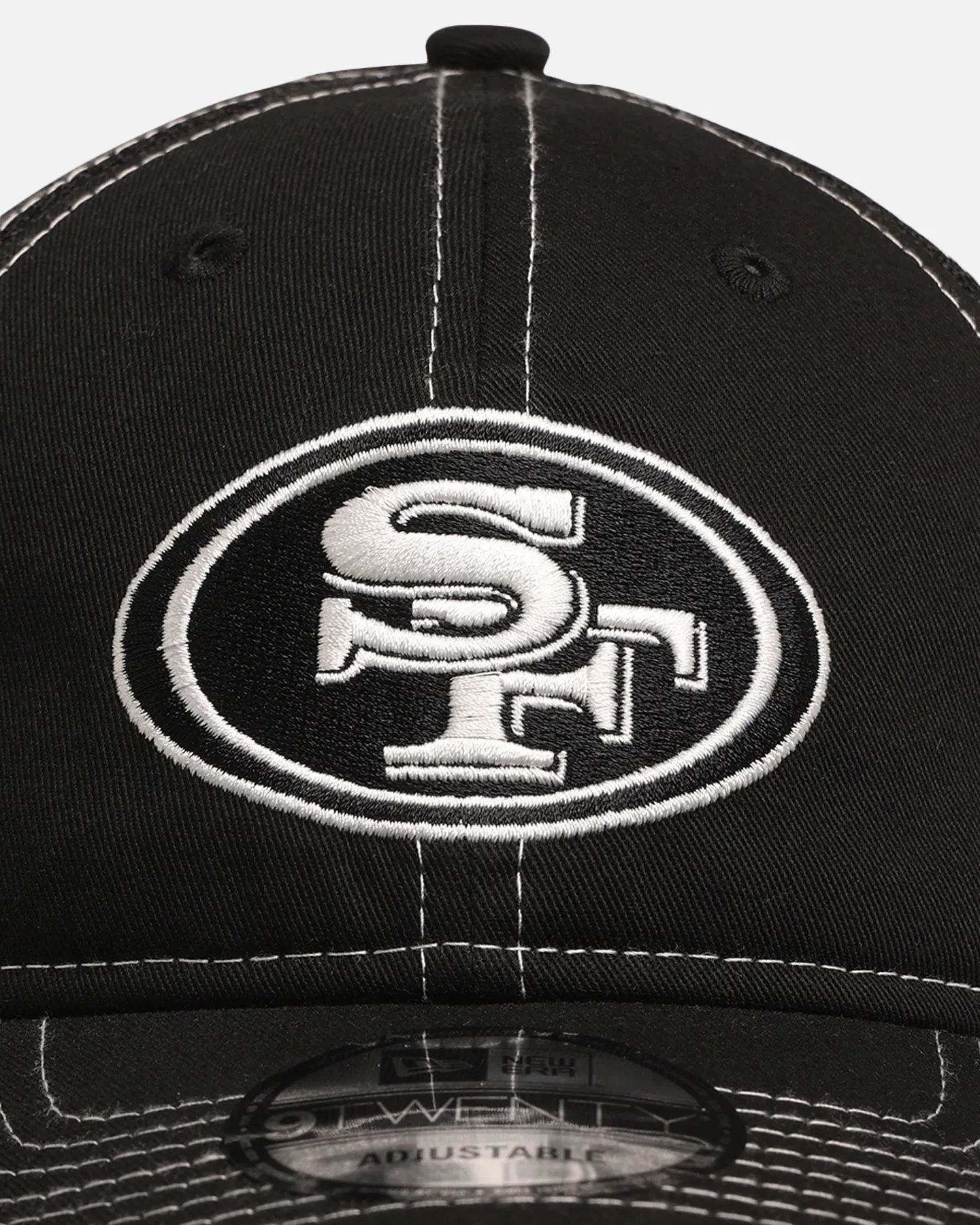New Era San Francisco 49ers 'Contrast Chrome' 9TWENTY Casual Trucker Strapback Black sold by Culture Kings product image thumbnail 5