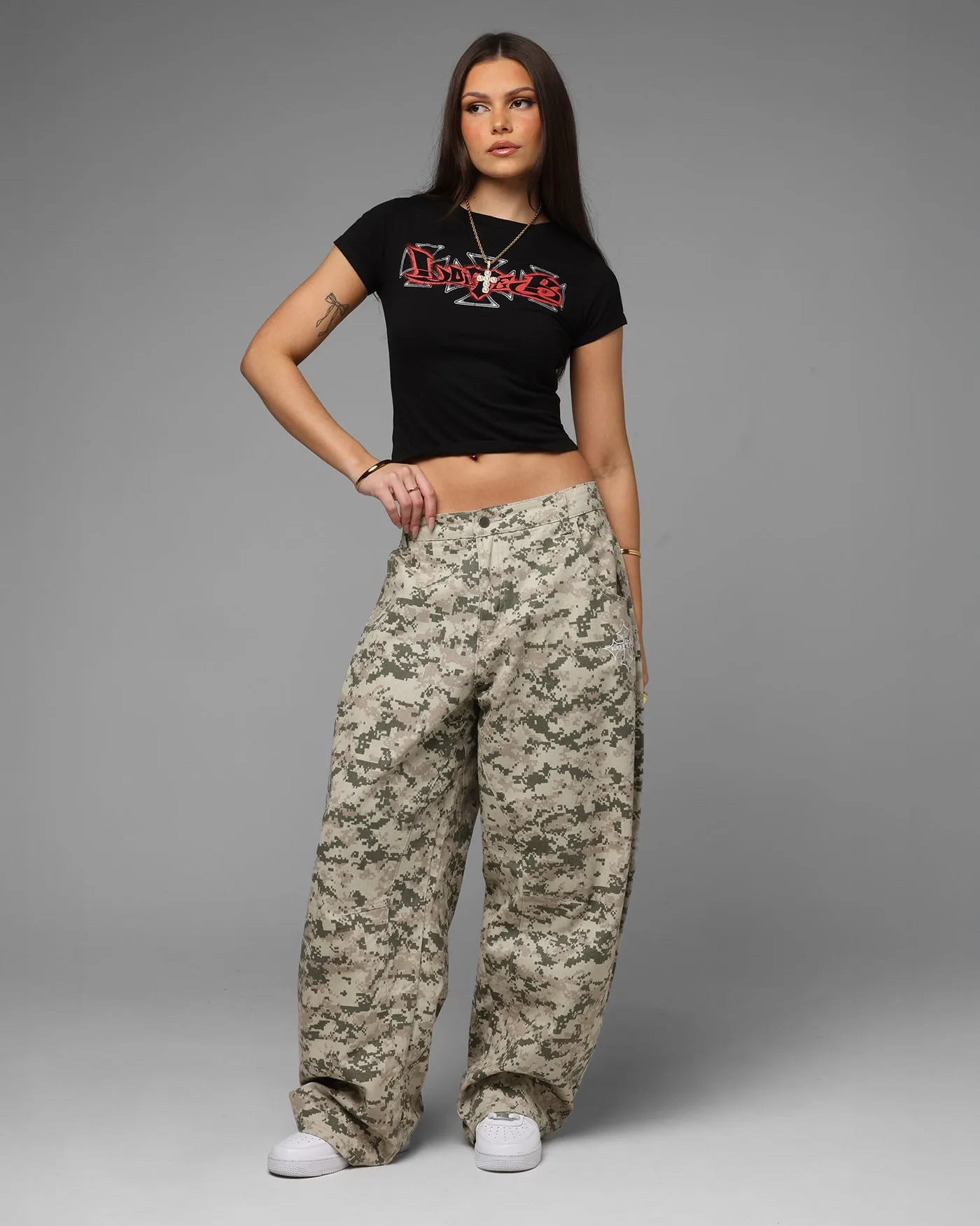 Loiter Women's Holy Fire Crop T-Shirt Black sold by Culture Kings product image thumbnail 2