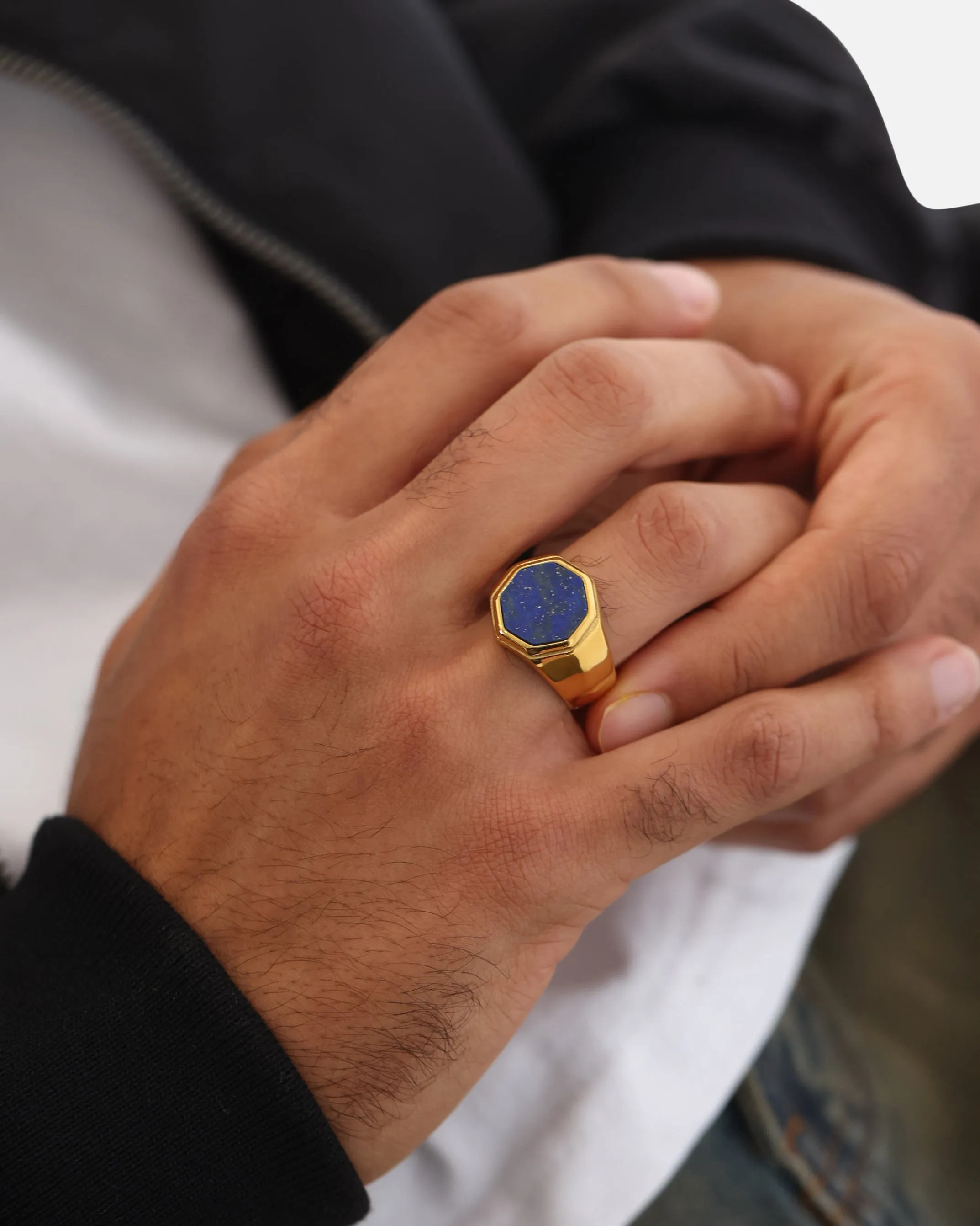 Saint Morta Lapis Octagon Signet Ring Gold sold by Culture Kings product image thumbnail 2