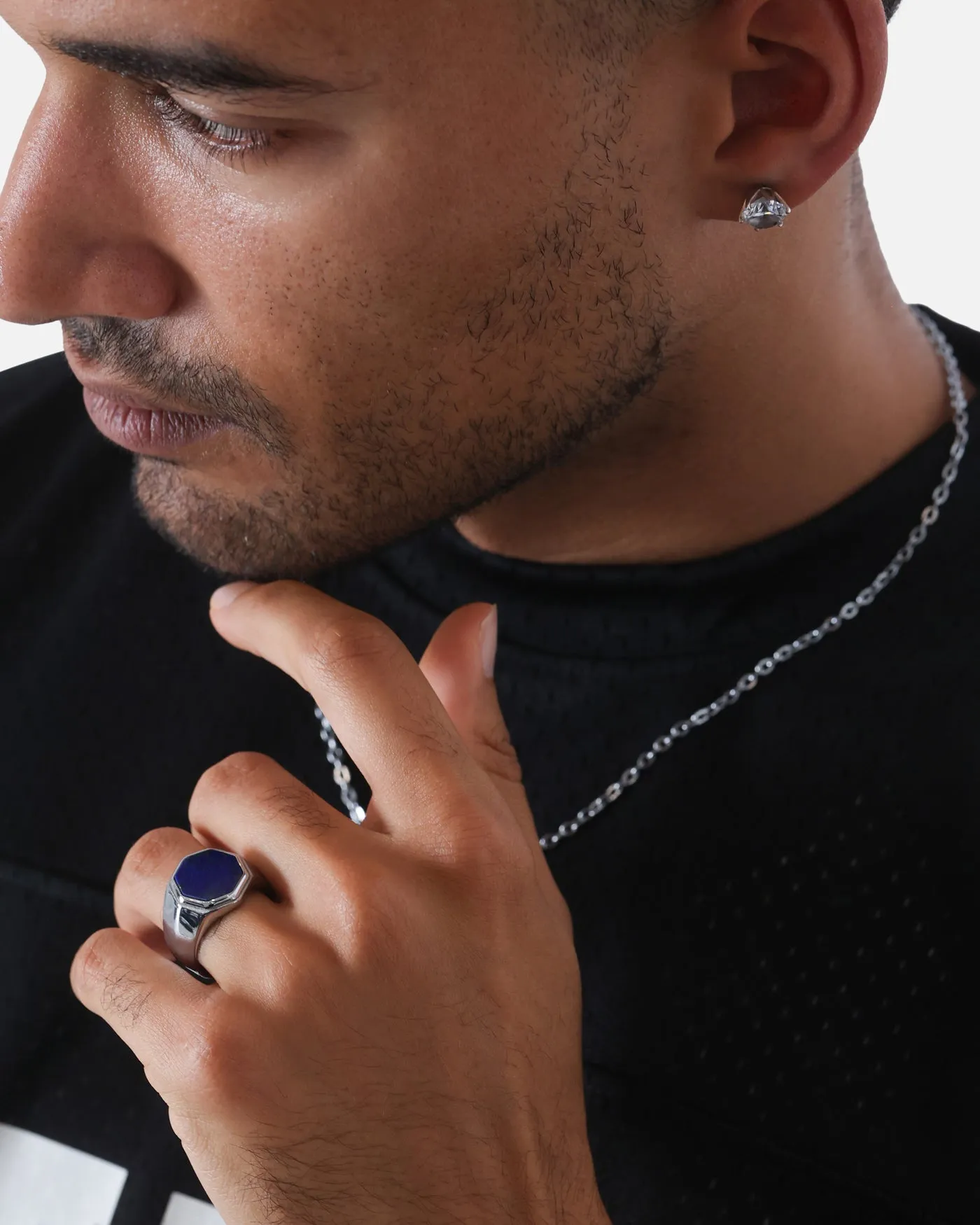 Saint Morta Lapis Octagon Signet Ring White Gold sold by Culture Kings product image thumbnail 3