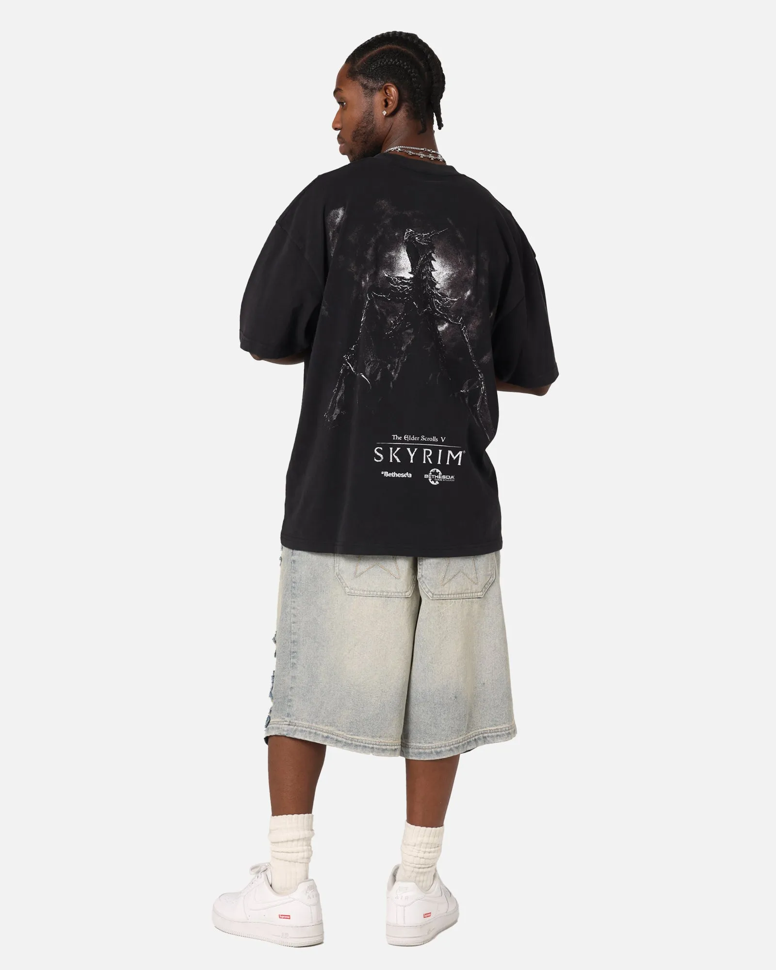 73Studio X The Elder Scrolls V: Skyrim Alduin Vintage T-Shirt Black Acidwash sold by Culture Kings product image thumbnail 4