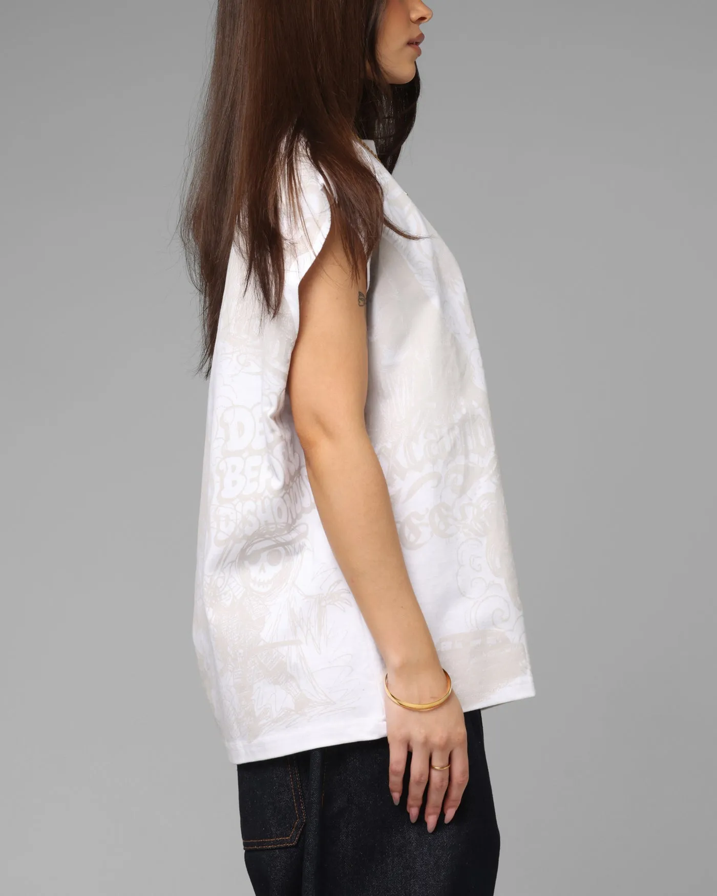 Loiter Sketch Book Muscle T-Shirt White sold by Culture Kings product image thumbnail 5