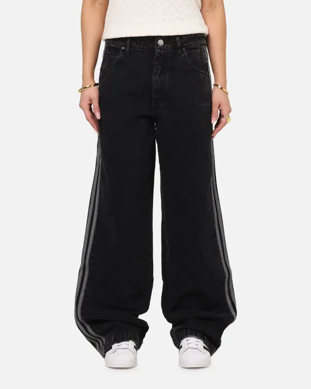 Adidas Women's Denim 3-Stripes Track Pants True Black Denim sold by Culture Kings