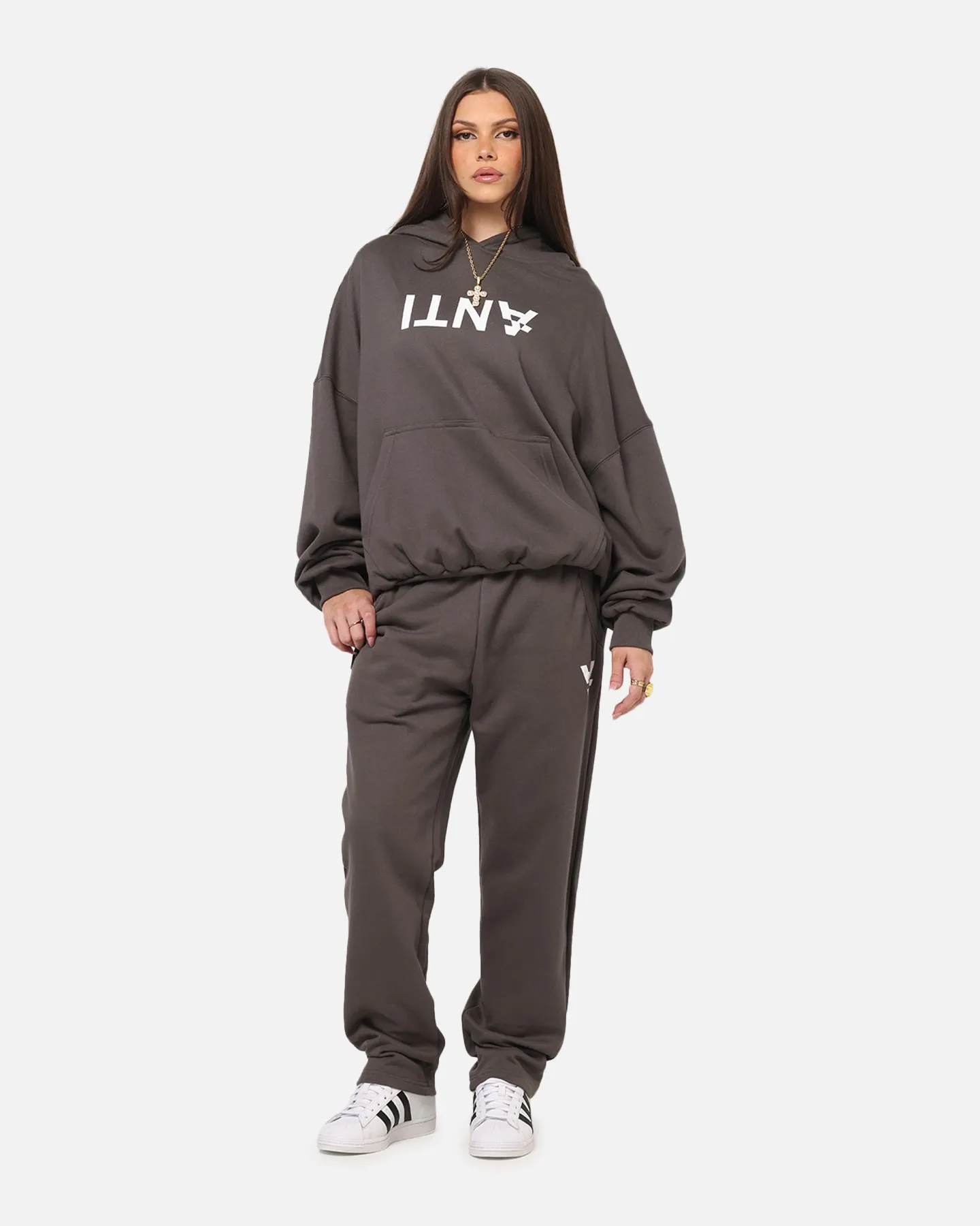 The Anti Order Reverse Logo Hoodie Charcoal Grey sold by Culture Kings product image thumbnail 3