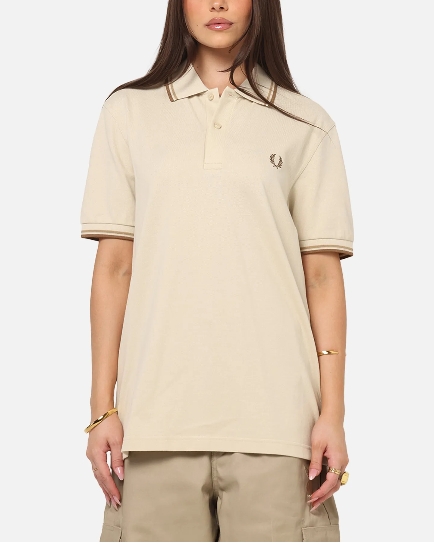 Fred Perry Twin Tipped Polo Shirt Oatmeal sold by Culture Kings