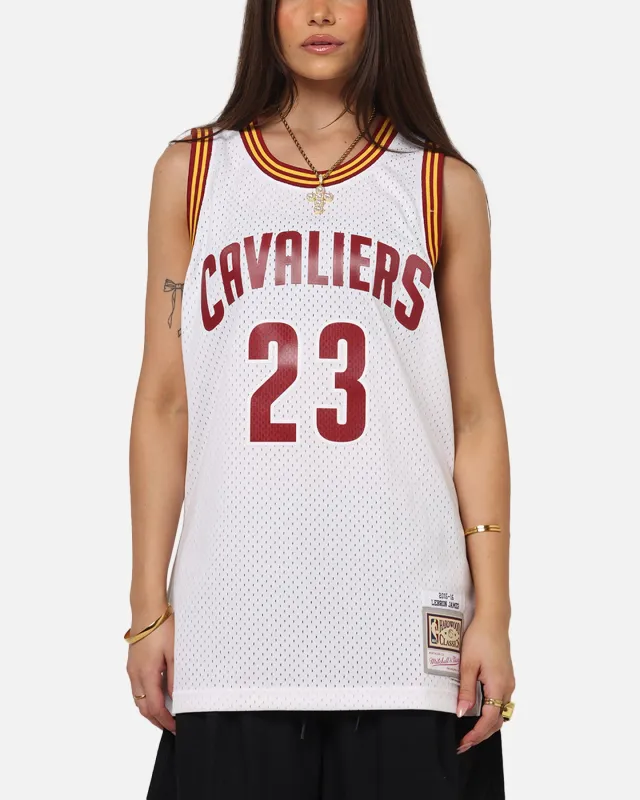 Mitchell & Ness Cleveland Cavaliers Lebron James 2015 Swing Jersey White sold by Culture Kings