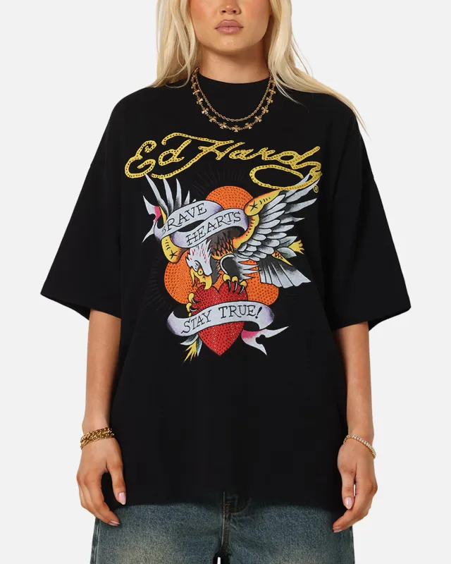 Ed Hardy Stay True Rhinestone T-Shirt Black sold by Culture Kings