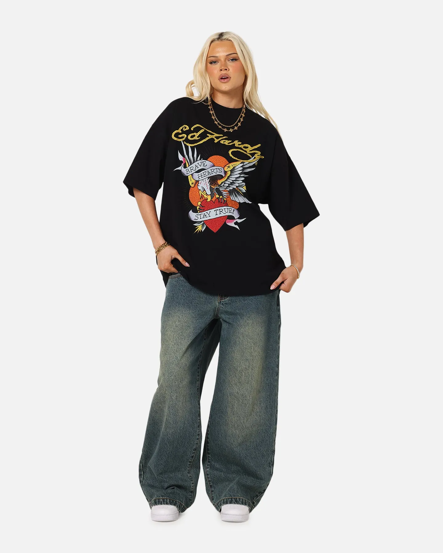 Ed Hardy Stay True Rhinestone T-Shirt Black sold by Culture Kings product image thumbnail 2