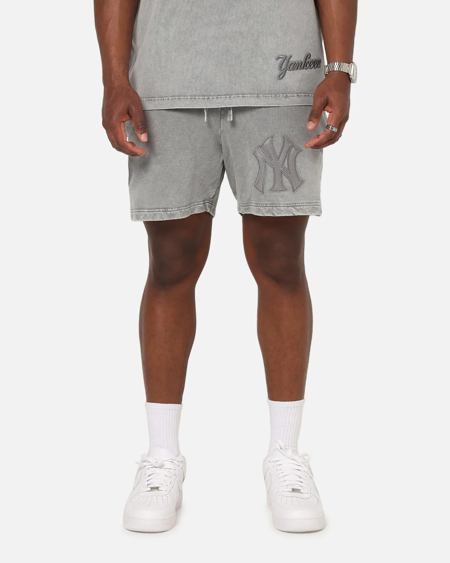 Pro Standard New York Yankees Washed Classic Shorts Washed Grey sold by Culture Kings