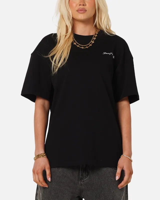 Saint Morta Scription Boxy T-Shirt Black sold by Culture Kings