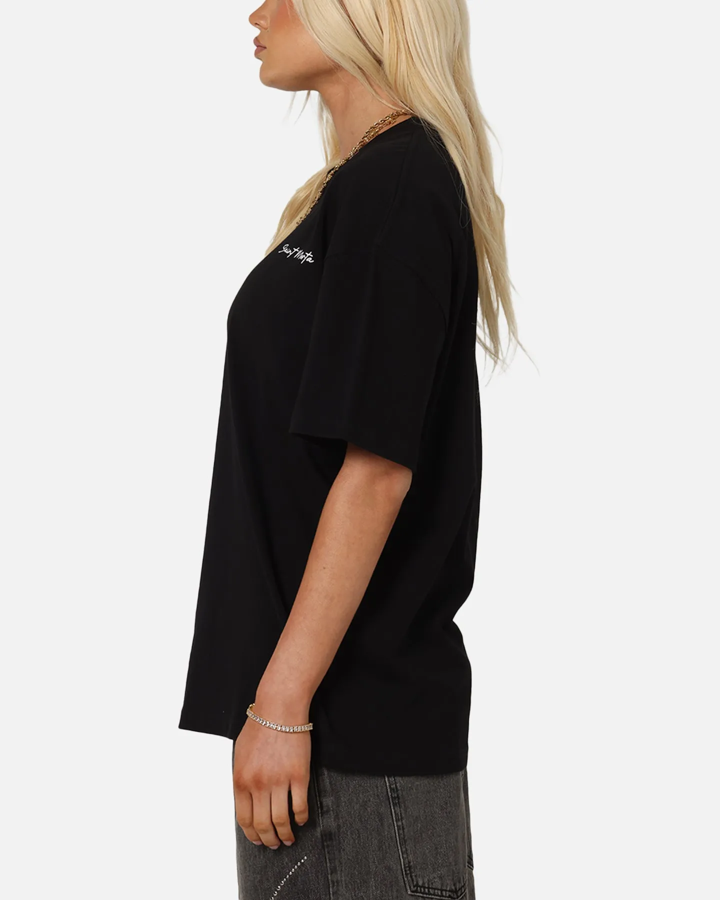 Saint Morta Scription Boxy T-Shirt Black sold by Culture Kings product image thumbnail 5