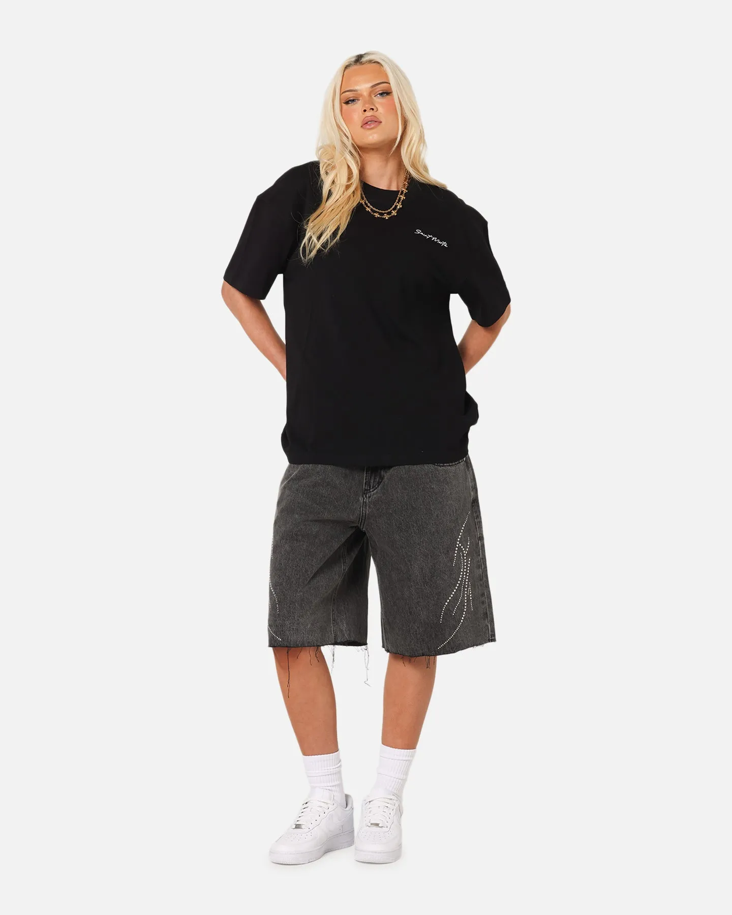 Saint Morta Scription Boxy T-Shirt Black sold by Culture Kings product image thumbnail 2