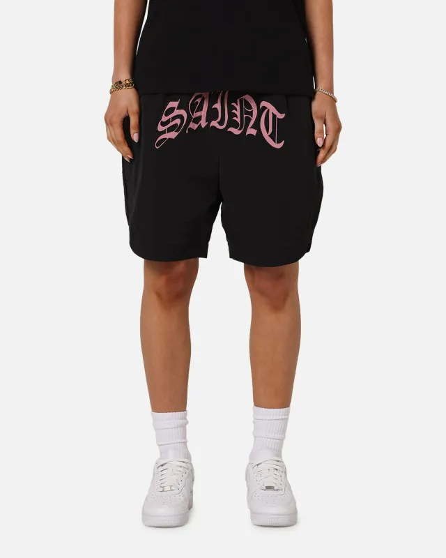 Saint Morta Lucius Shorts Black/Pink sold by Culture Kings