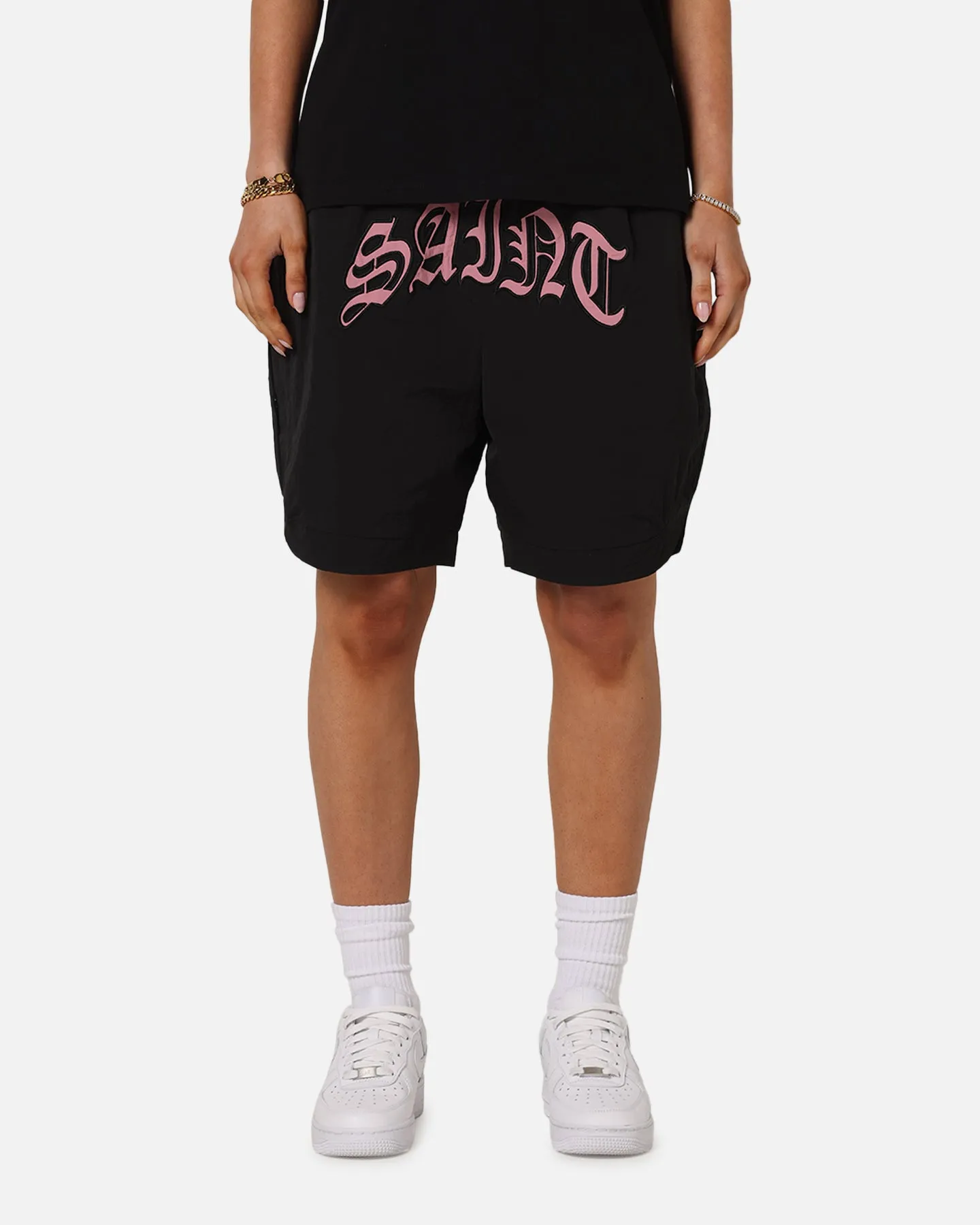Saint Morta Lucius Shorts Black/Pink sold by Culture Kings