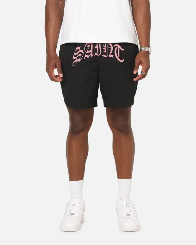 Saint Morta Lucius Shorts Black/Pink sold by Culture Kings