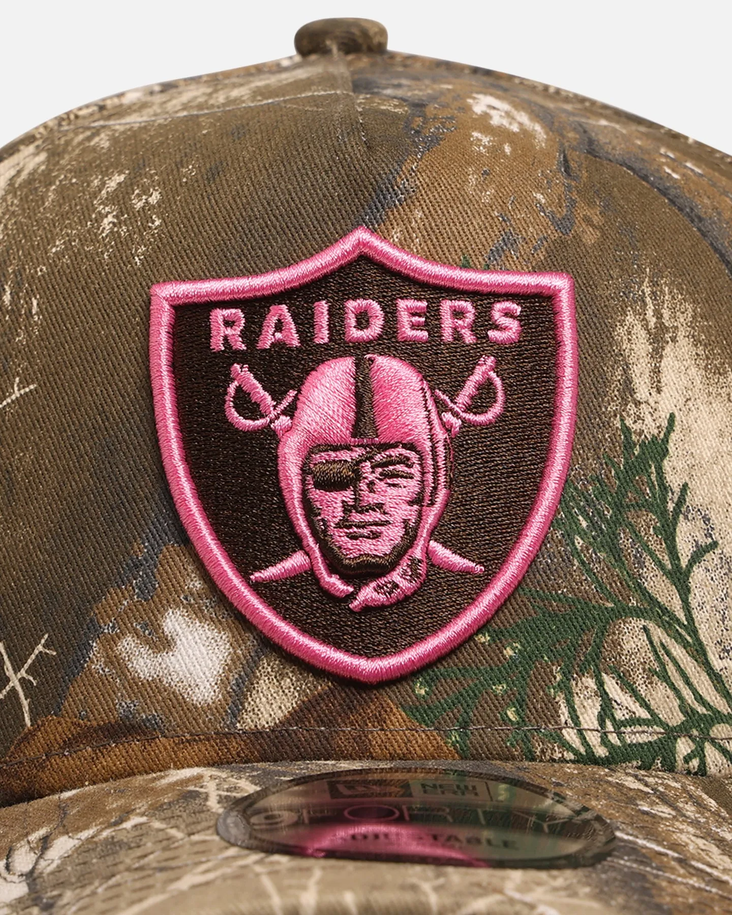 New Era Las Vegas Raiders 'Realtree Pink' 9FORTY A-Frame Snapback Real Tree/Pink sold by Culture Kings product image thumbnail 5