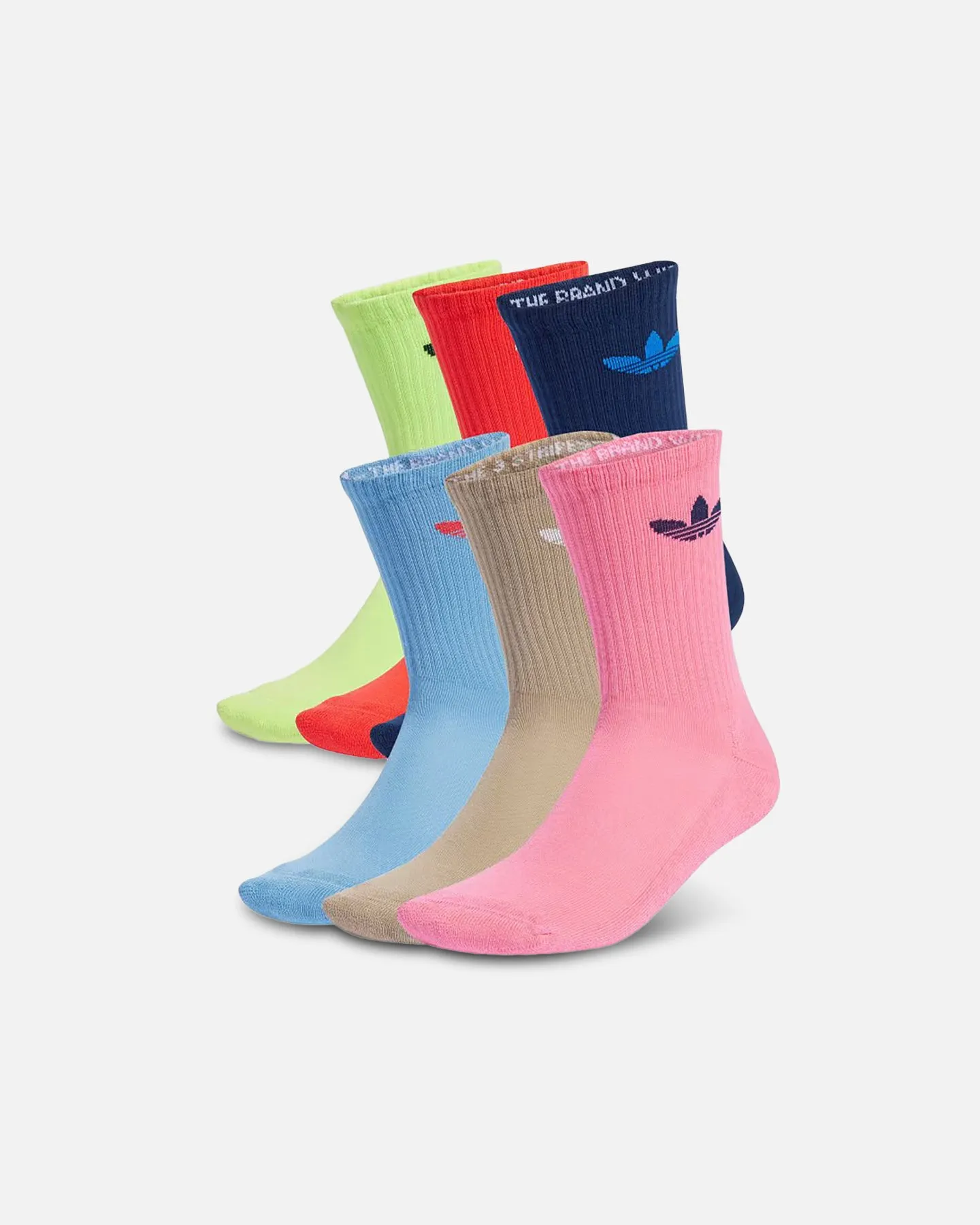 Adidas Trefoil Cushioned Crew Socks 6 Pack Multi sold by Culture Kings