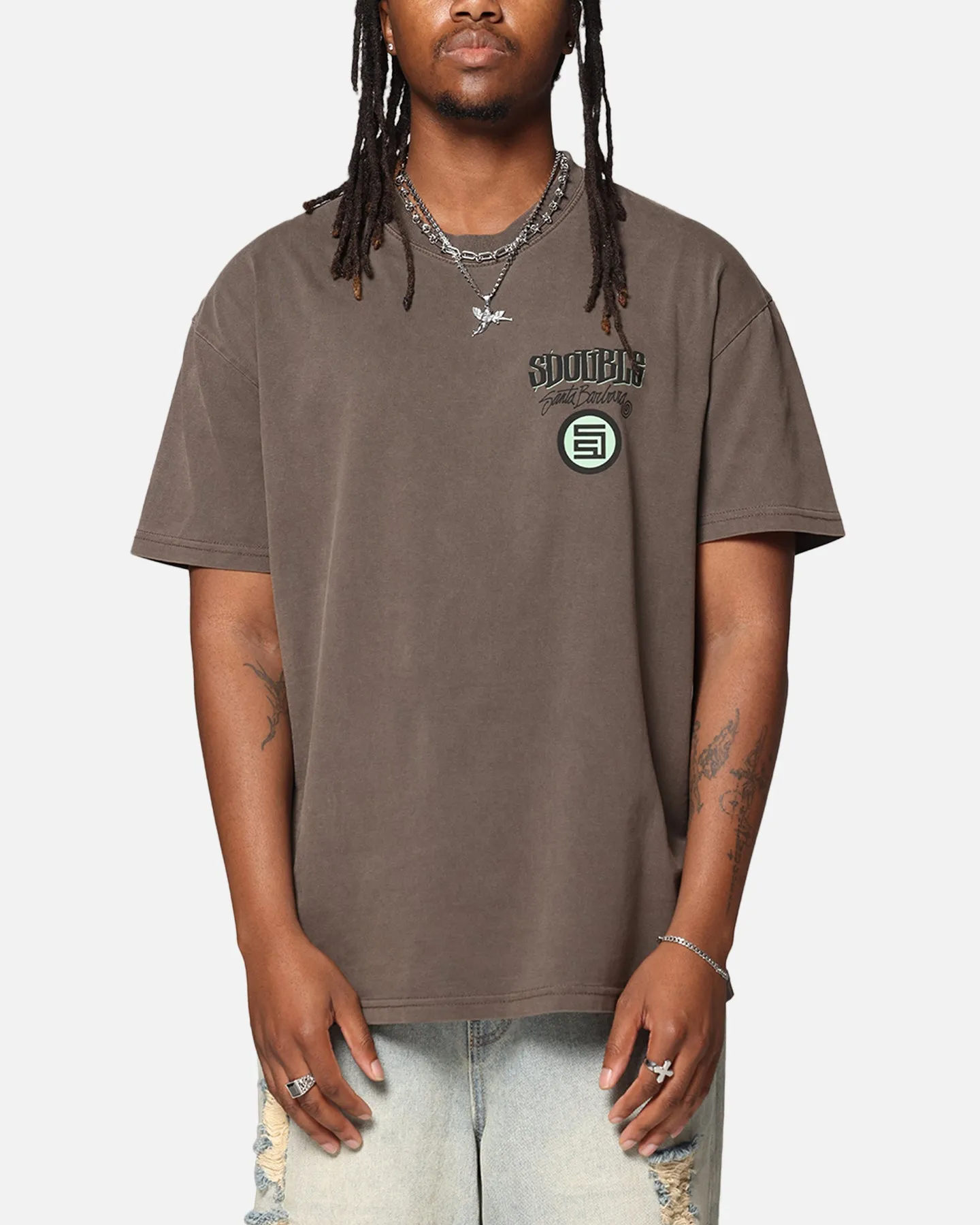 S Double Combo Platter T-Shirt Washed Chocolate sold by Culture Kings product image thumbnail 2