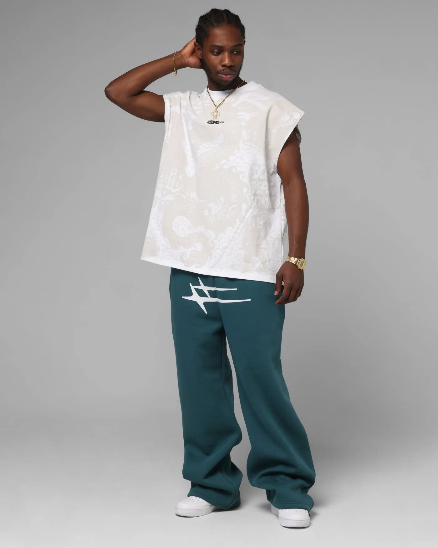 Loiter Sketch Book Muscle T-Shirt White sold by Culture Kings product image thumbnail 3