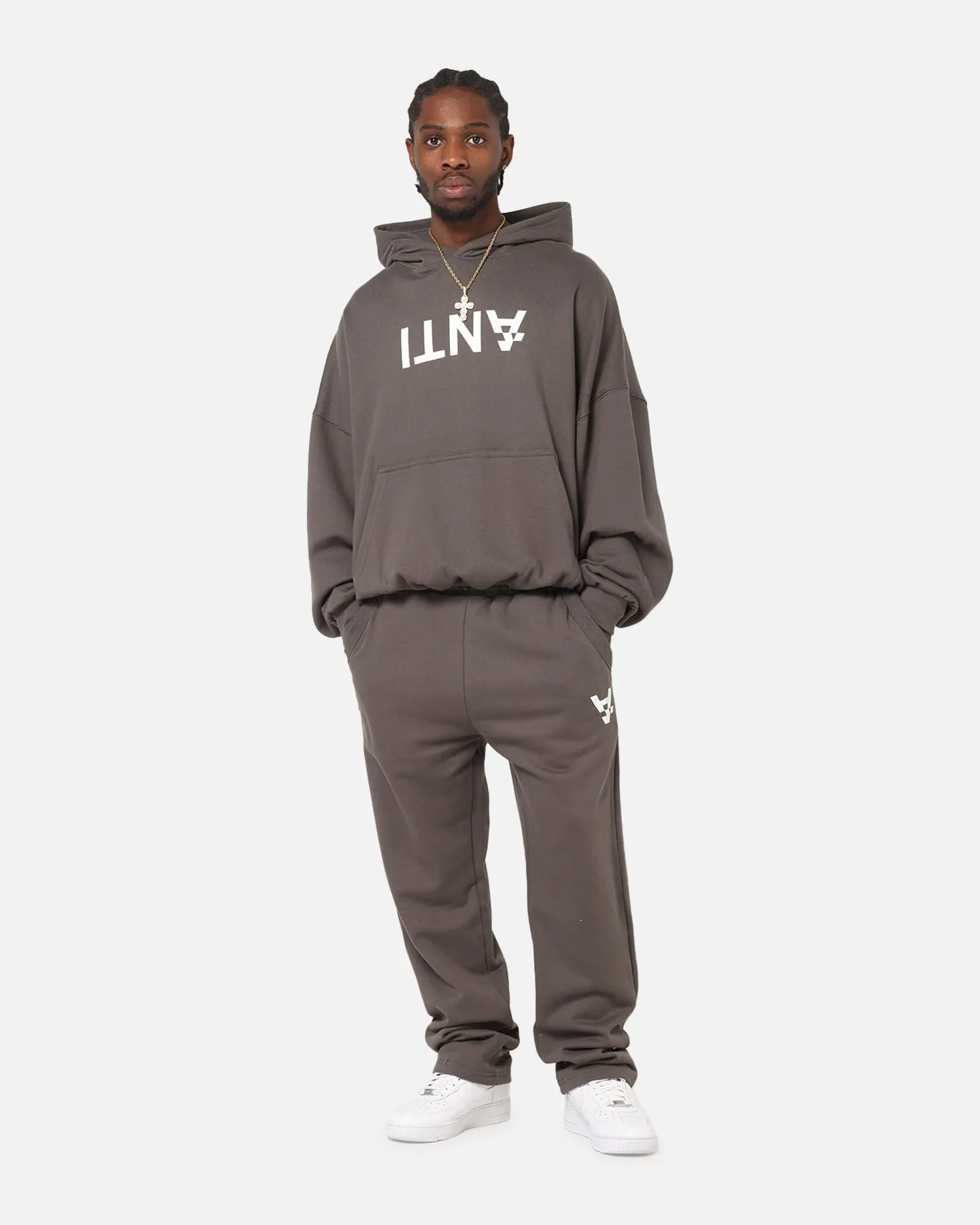 The Anti Order Reverse Logo Hoodie Charcoal Grey sold by Culture Kings product image thumbnail 3