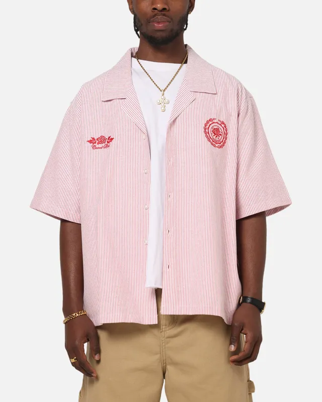 Carre Rose Pinstripe Button Up Shirt Red Stripe sold by Culture Kings