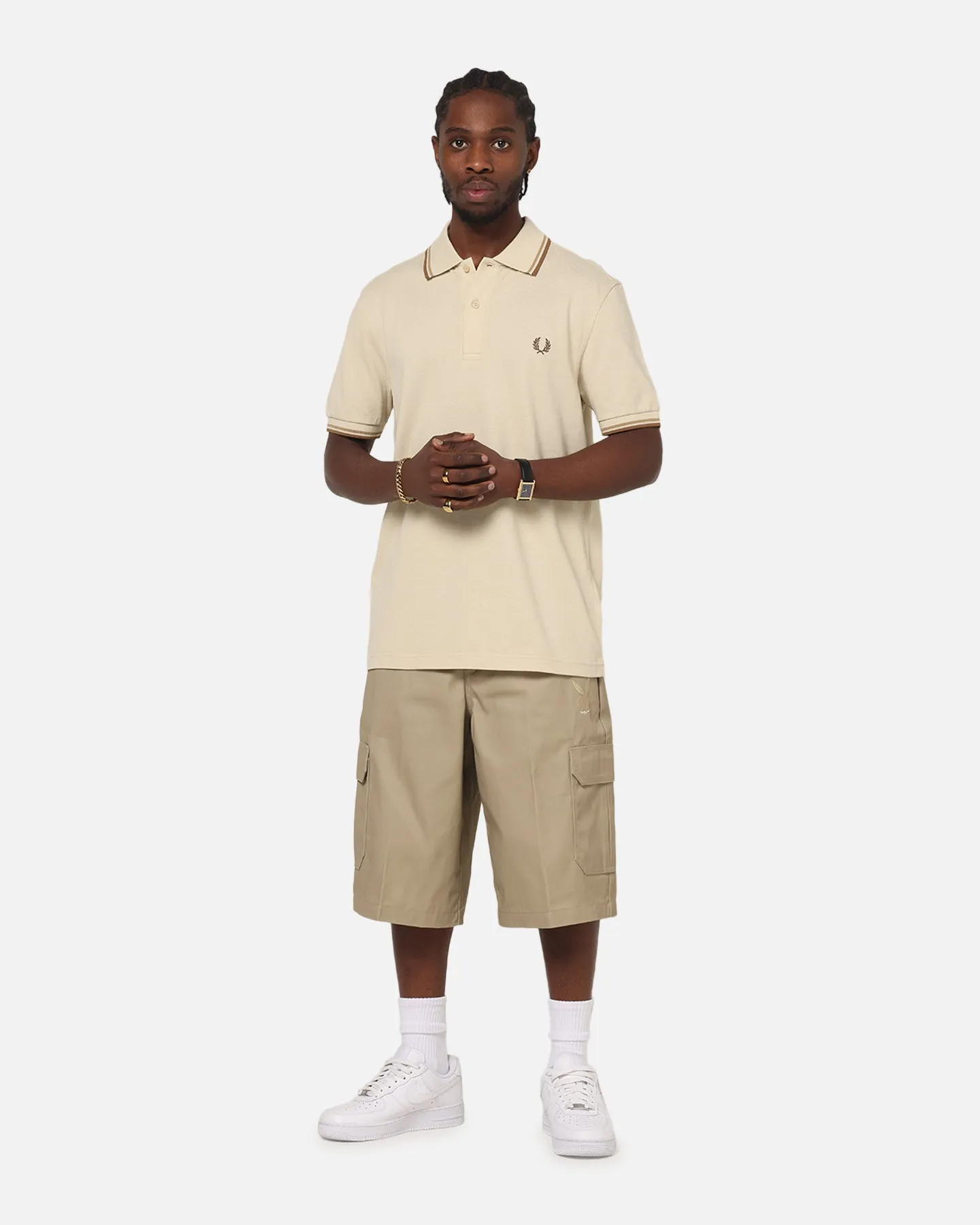 Fred Perry Twin Tipped Polo Shirt Oatmeal sold by Culture Kings product image thumbnail 2
