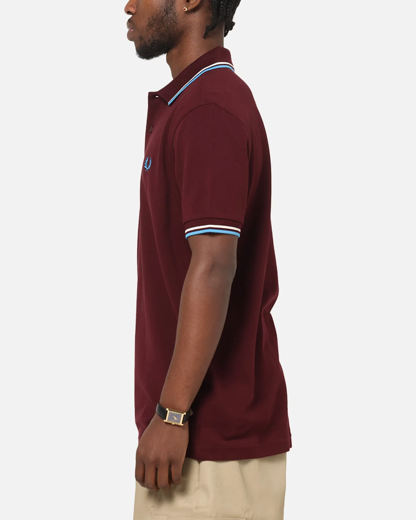 Fred Perry Twin Tipped Polo Shirt Oxblood sold by Culture Kings product image thumbnail 5