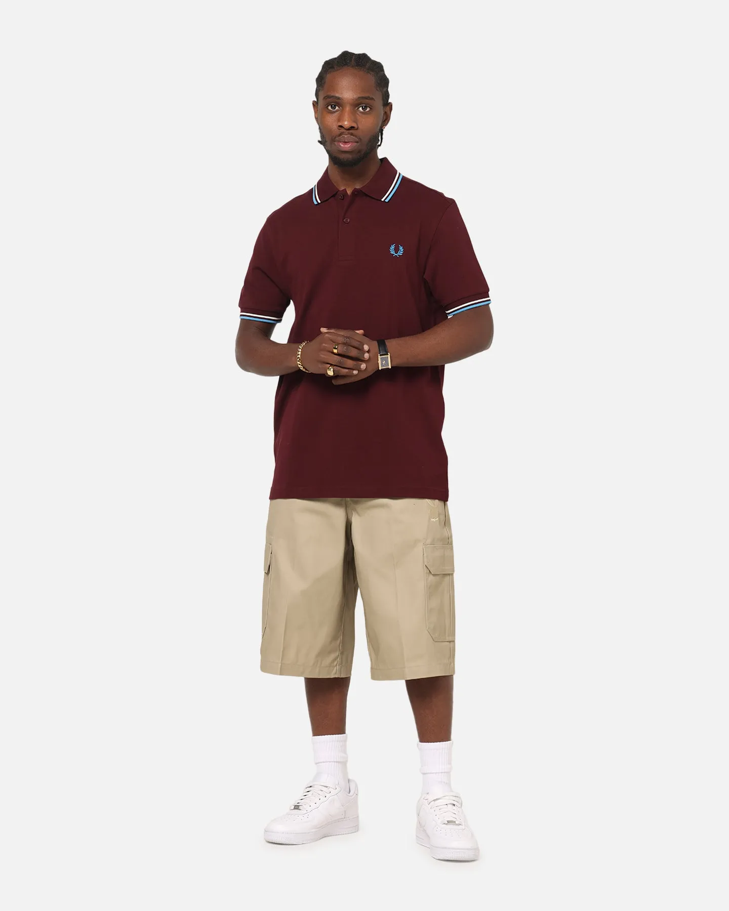 Fred Perry Twin Tipped Polo Shirt Oxblood sold by Culture Kings product image thumbnail 2