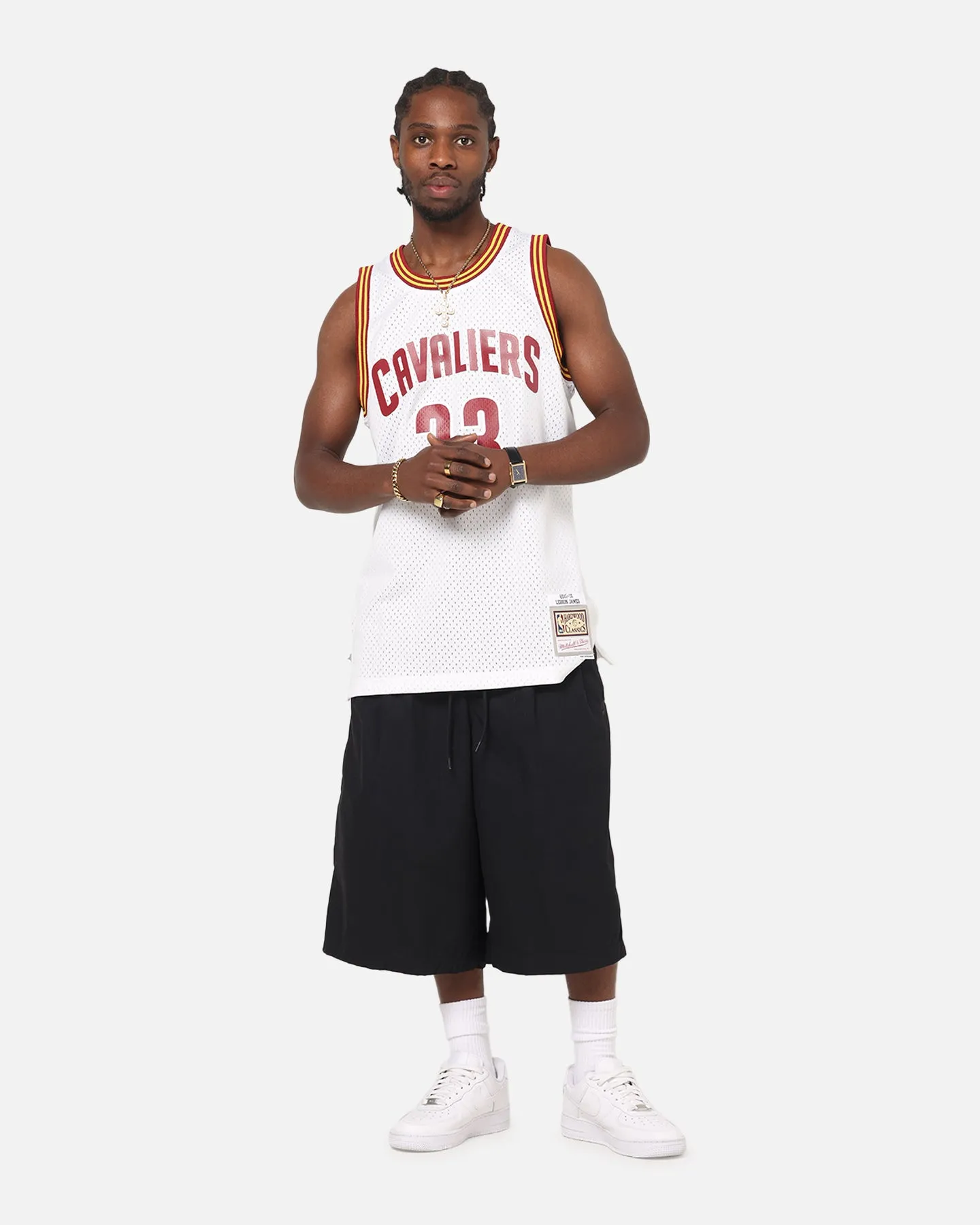 Mitchell & Ness Cleveland Cavaliers Lebron James 2015 Swing Jersey White sold by Culture Kings product image thumbnail 3