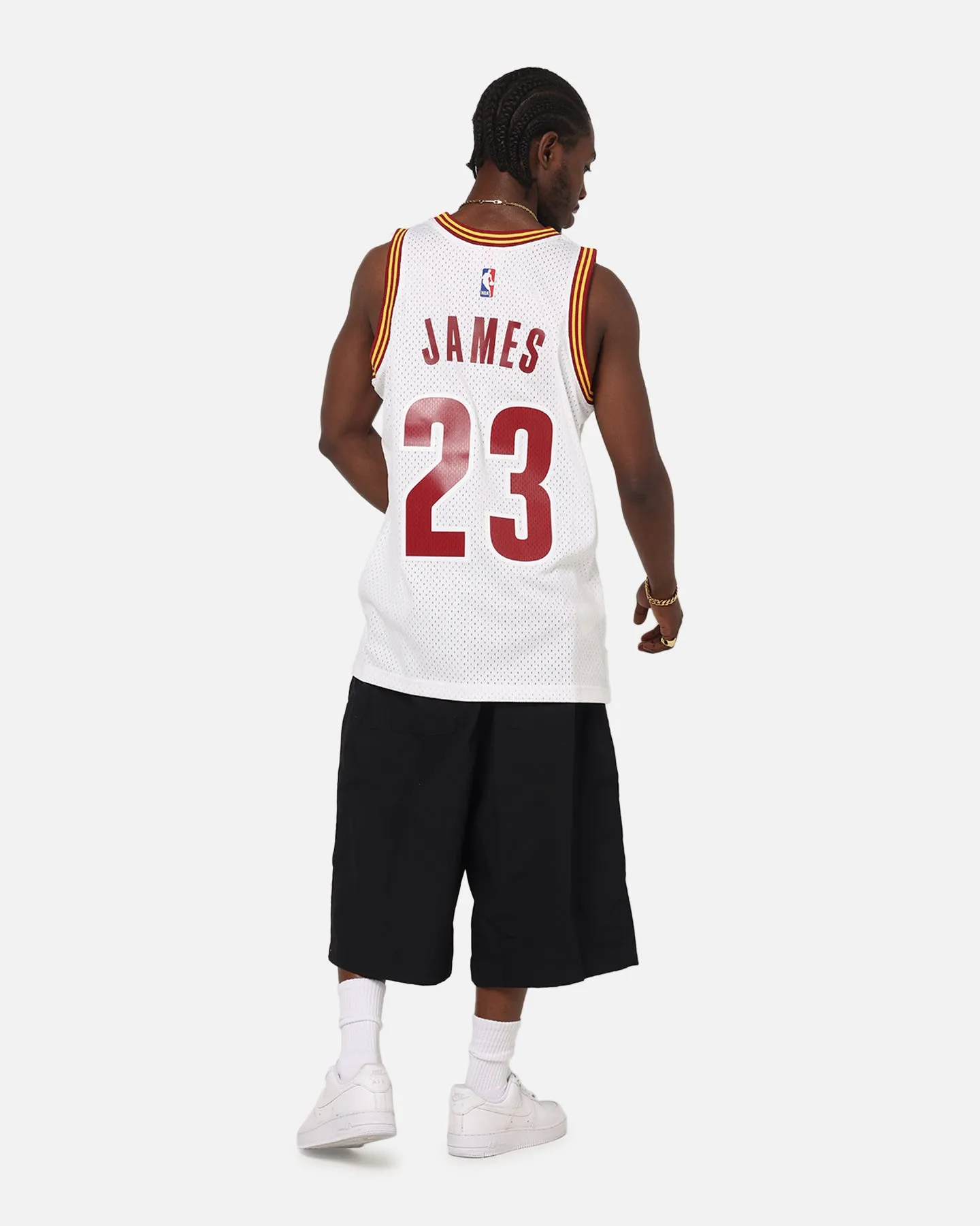 Mitchell & Ness Cleveland Cavaliers Lebron James 2015 Swing Jersey White sold by Culture Kings product image thumbnail 4