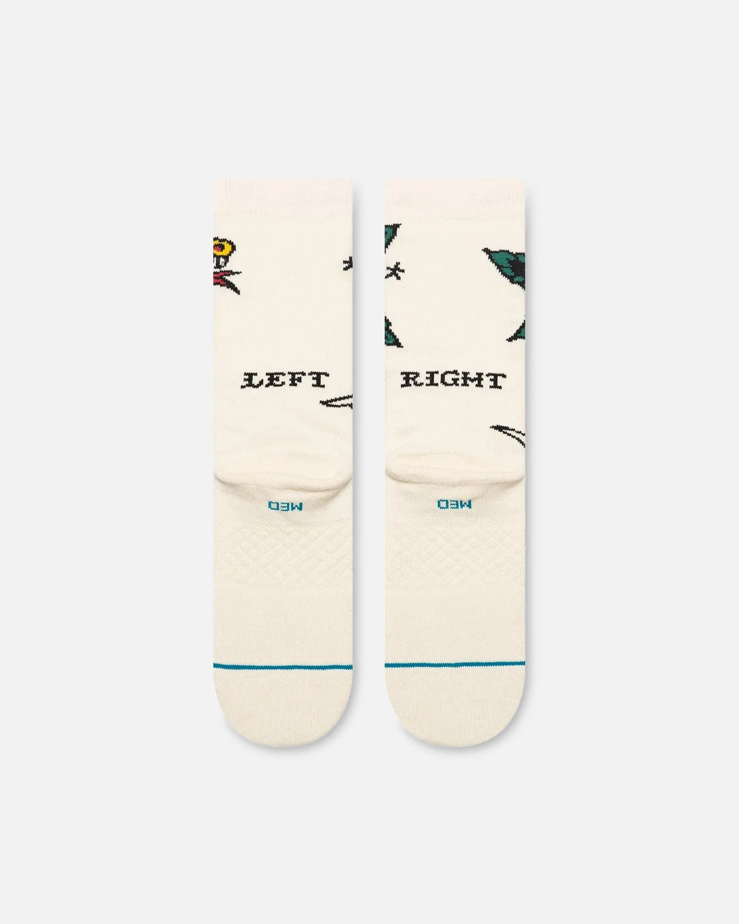 Stance X Bret Krak Flash Crew Socks Cream sold by Culture Kings product image thumbnail 3
