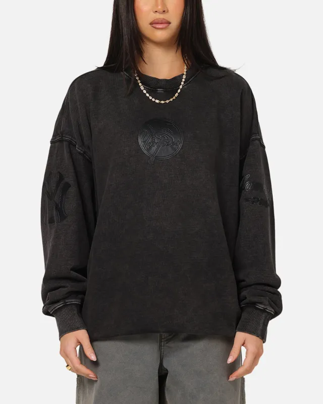 Pro Standard New York Yankees 'Wash Vanguard' Fleece Crewneck Washed Black sold by Culture Kings