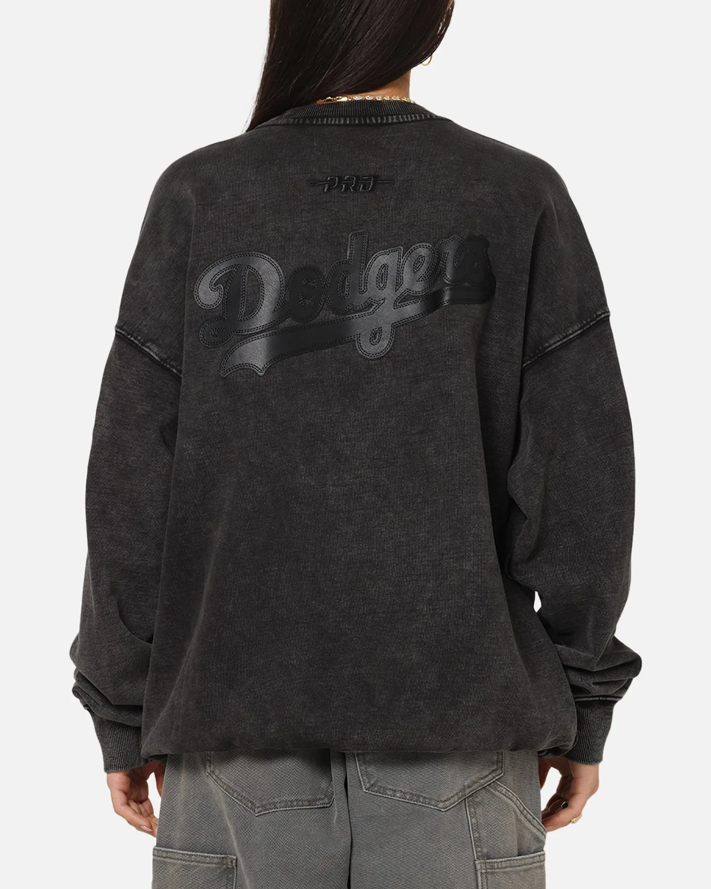 Pro Standard Los Angeles Dodgers 'Wash Vanguard' Fleece Crewneck Washed Black sold by Culture Kings product image thumbnail 2