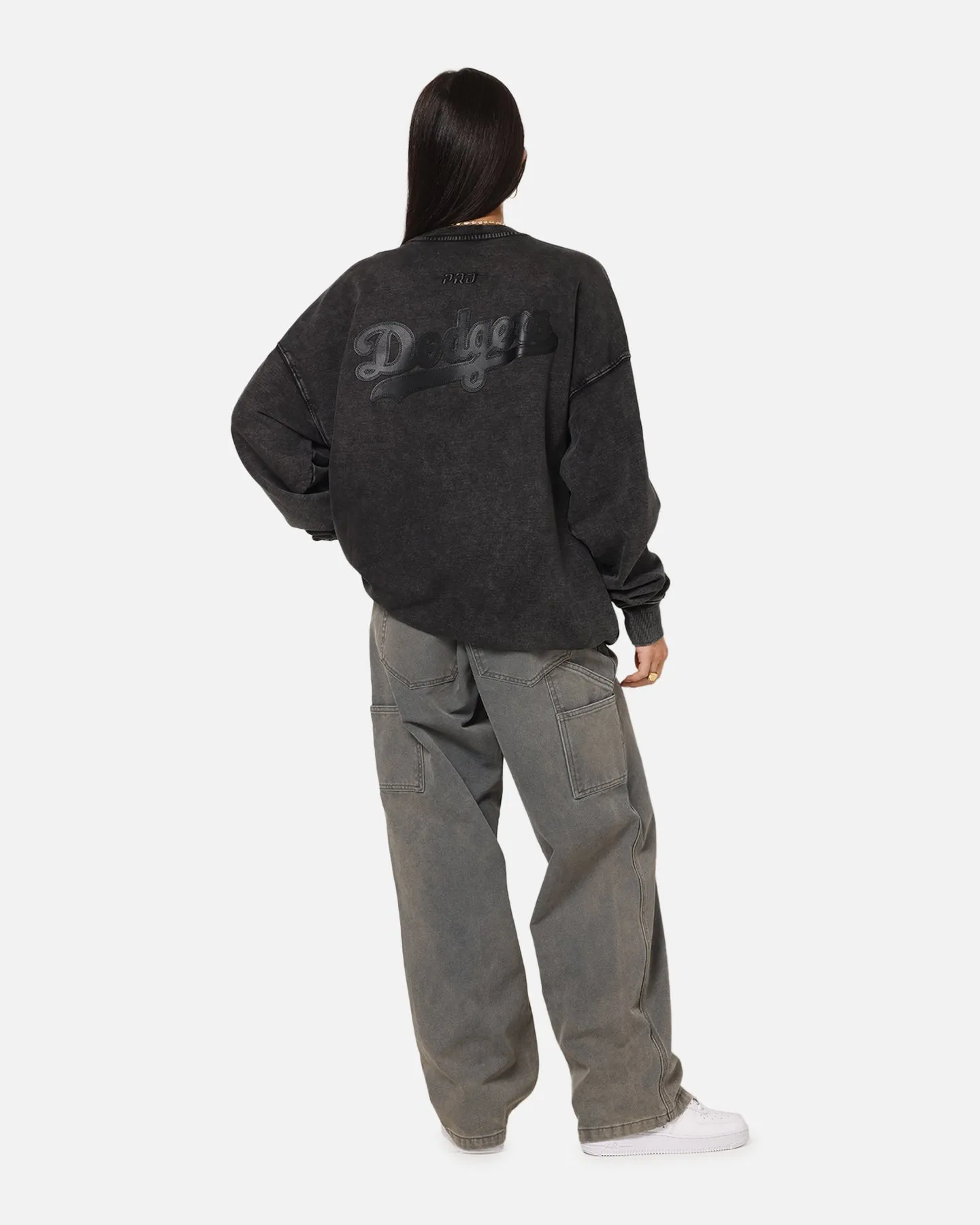 Pro Standard Los Angeles Dodgers 'Wash Vanguard' Fleece Crewneck Washed Black sold by Culture Kings product image thumbnail 4