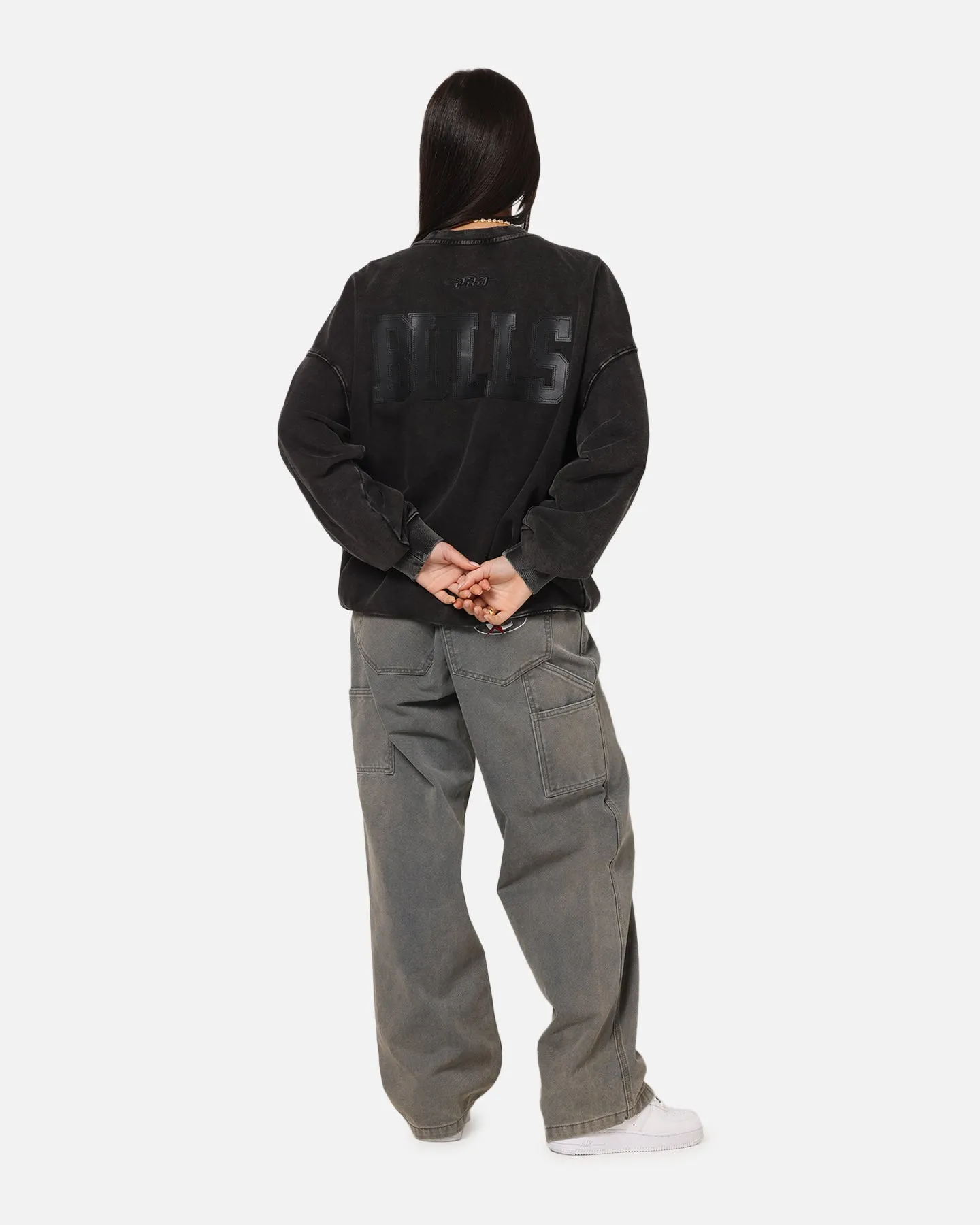 Pro Standard Chicago Bulls 'Wash Vanguard' Fleece Crewneck Washed Black sold by Culture Kings product image thumbnail 4