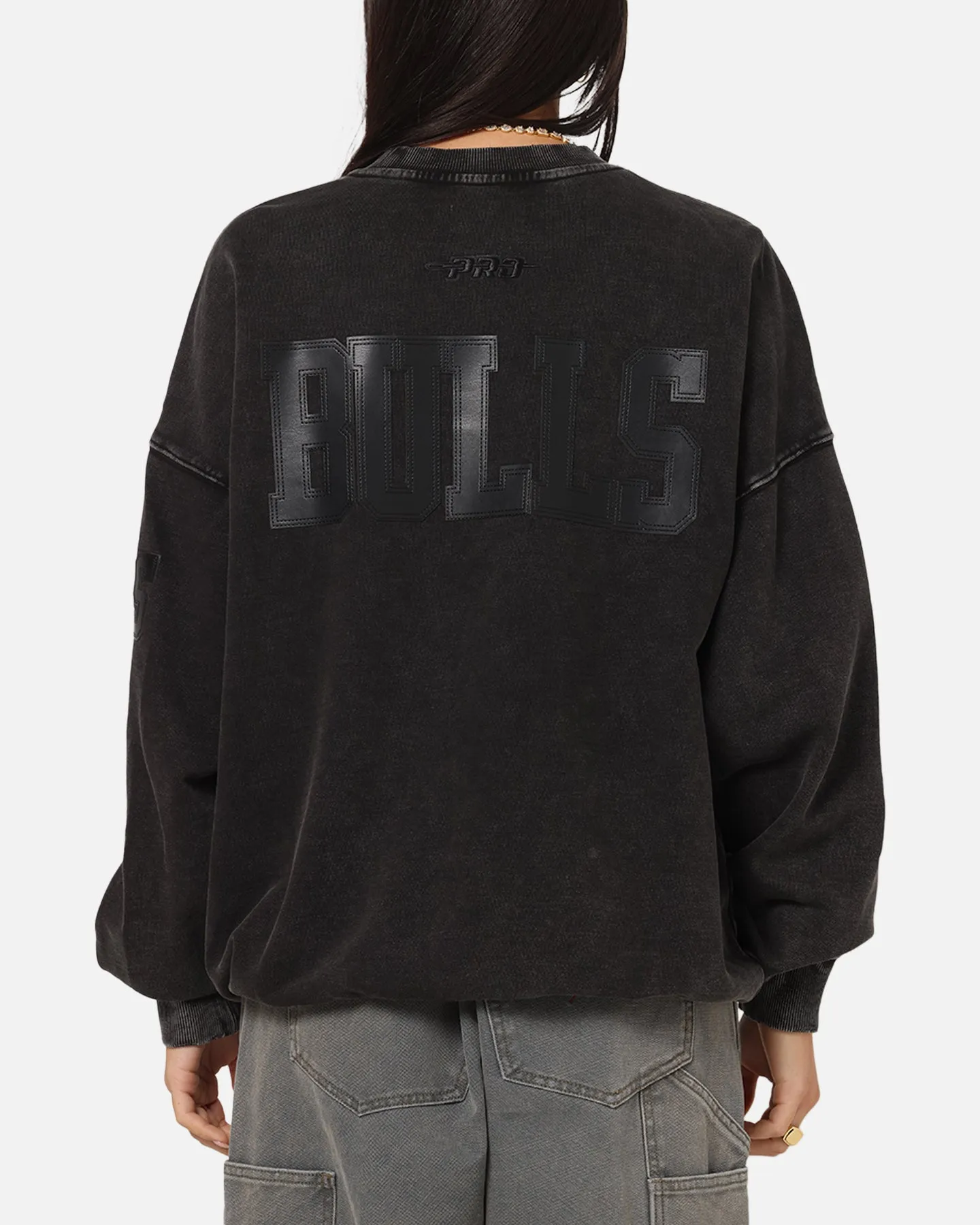 Pro Standard Chicago Bulls 'Wash Vanguard' Fleece Crewneck Washed Black sold by Culture Kings product image thumbnail 2