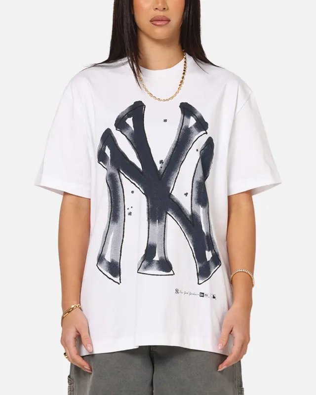 New Era New York Yankees Oversized Paint T-Shirt White sold by Culture Kings