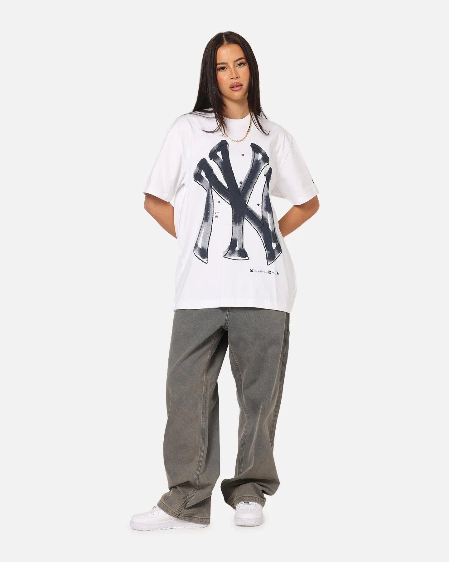 New Era New York Yankees Oversized Paint T-Shirt White sold by Culture Kings product image thumbnail 2