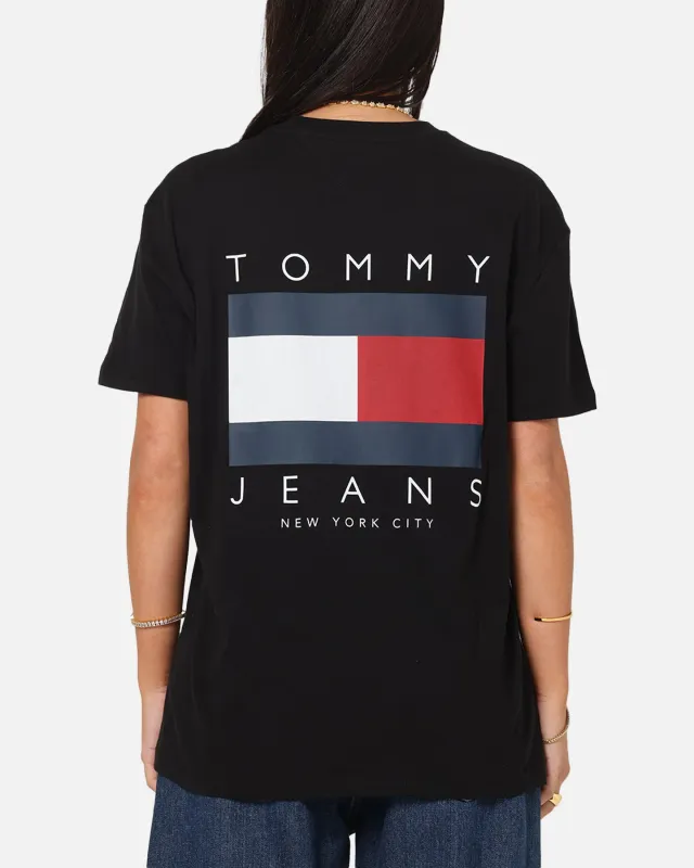 Tommy Jeans Regular Flag Graphic T-Shirt Black made by Culture Kings