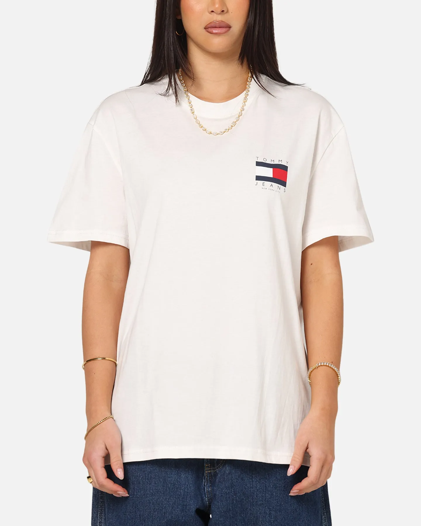 Tommy Jeans Regular Flag Graphic T-Shirt Ecru sold by Culture Kings product image thumbnail 2