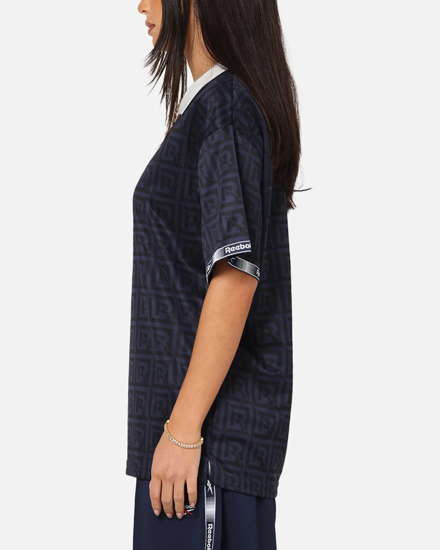 Reebok Monogram Football Polo T-Shirt Navy sold by Culture Kings product image thumbnail 5