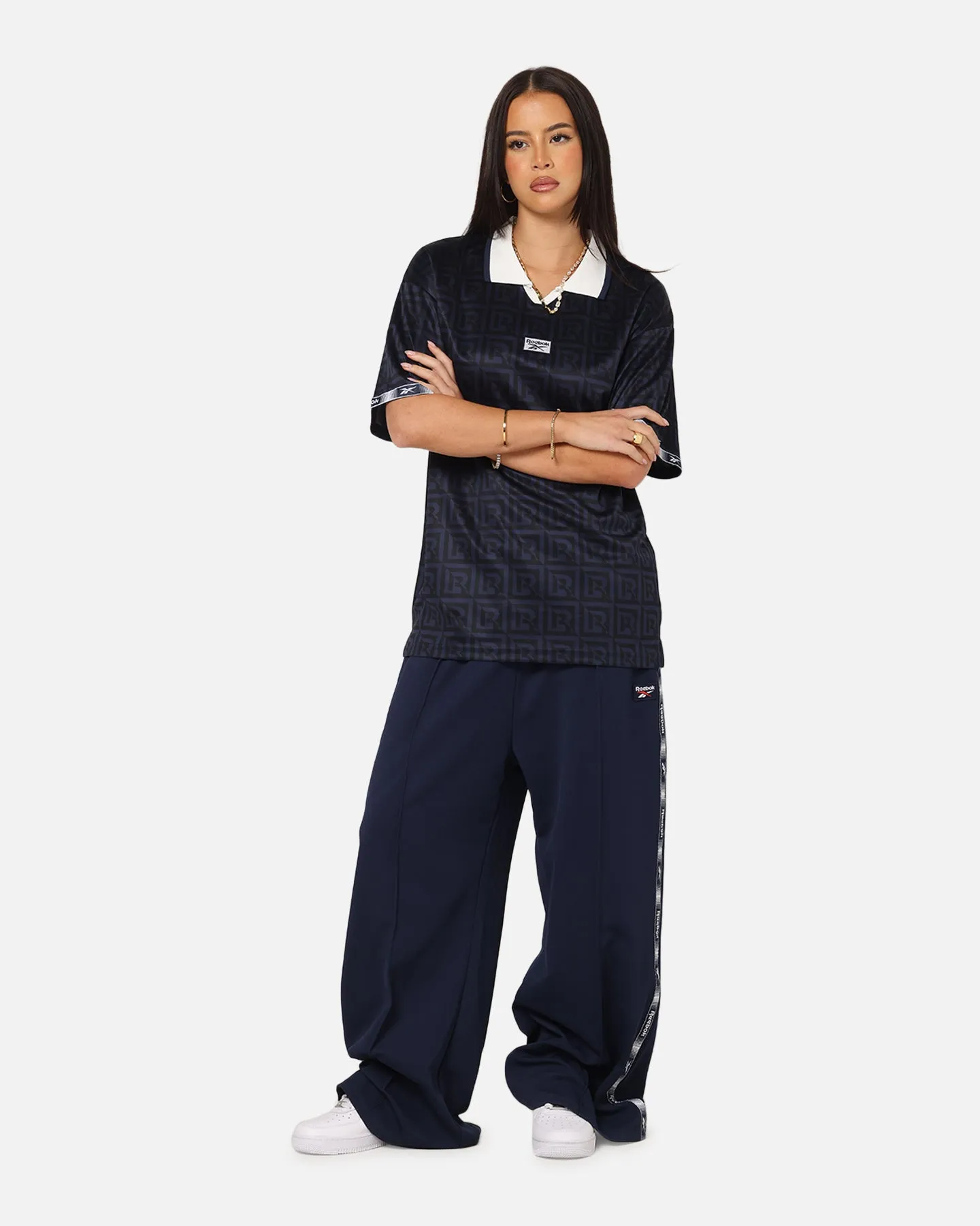 Reebok Monogram Football Polo T-Shirt Navy sold by Culture Kings product image thumbnail 2