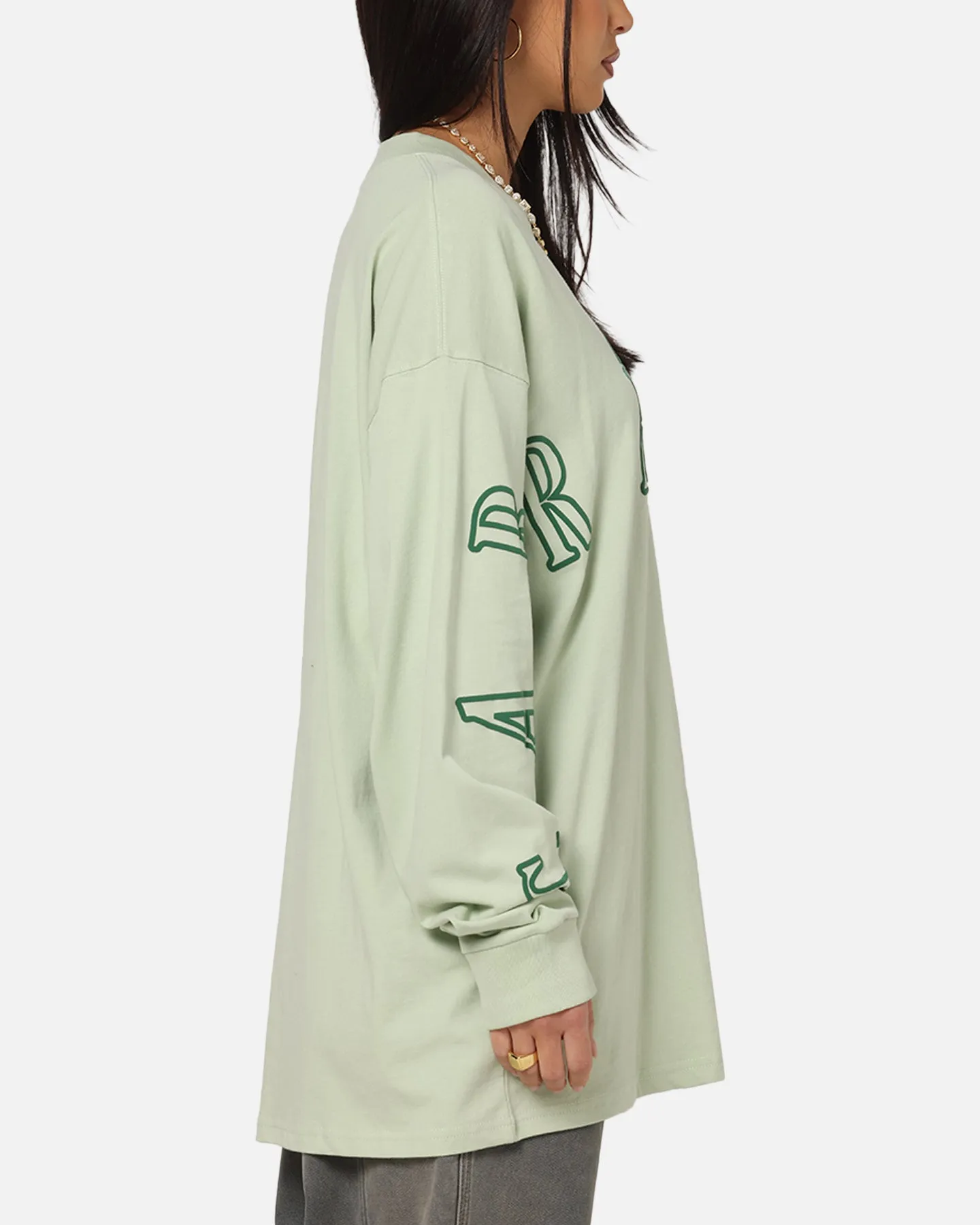 Carre Global Oversized Long Sleeve T-Shirt Sage sold by Culture Kings product image thumbnail 4