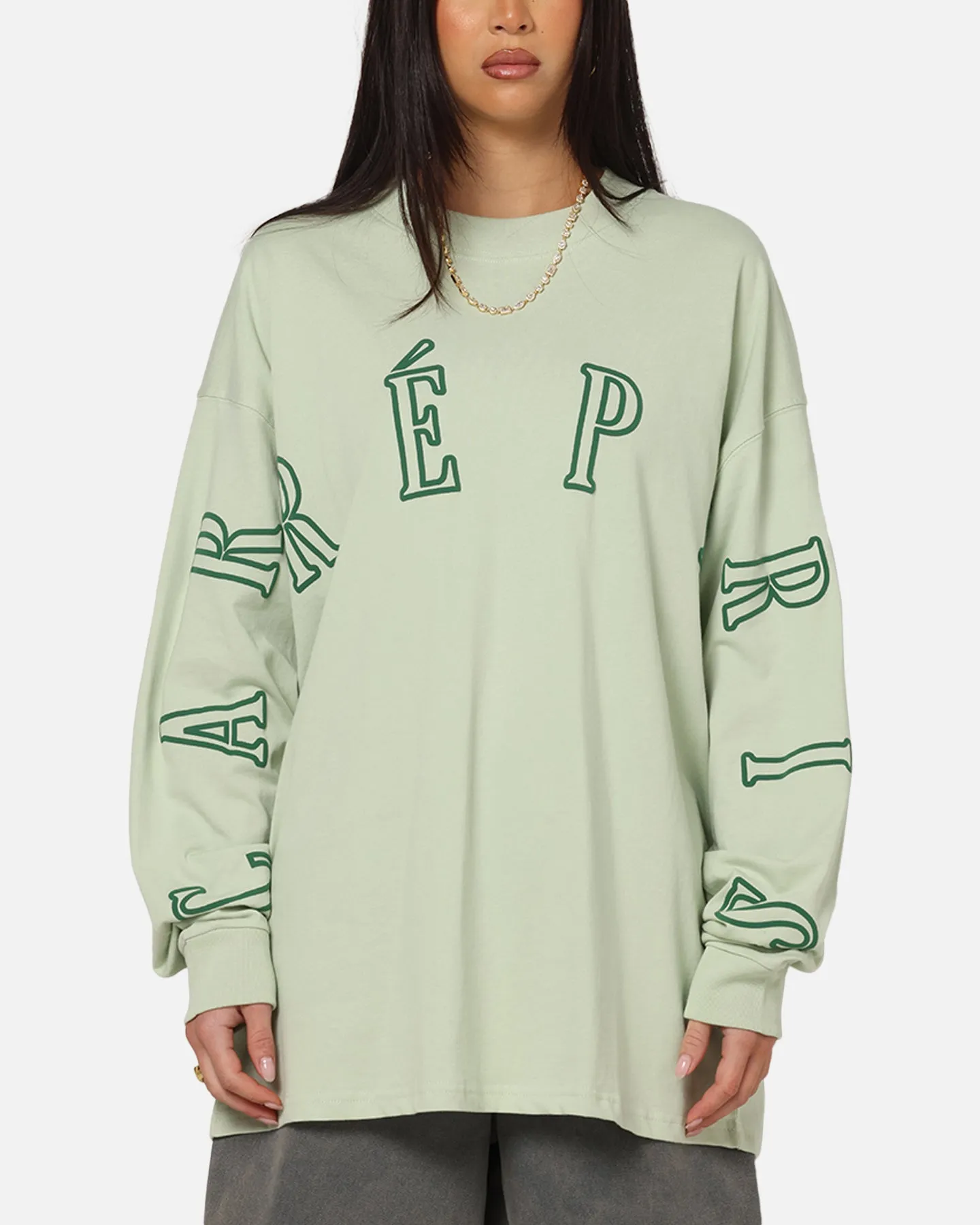 Carre Global Oversized Long Sleeve T-Shirt Sage sold by Culture Kings