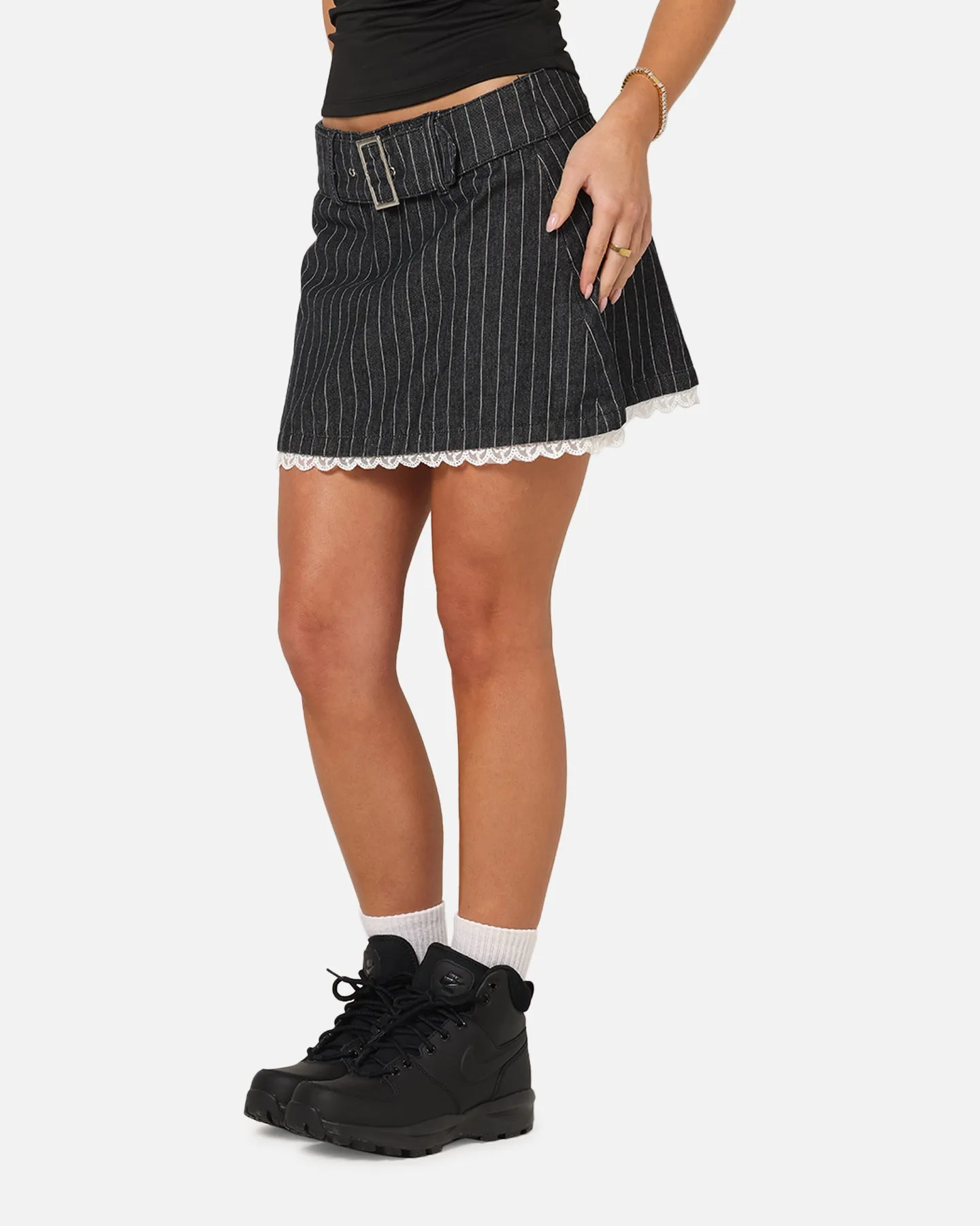 Ed Hardy Women's Pinstripe Mini Skirt Pinstripe sold by Culture Kings product image thumbnail 3
