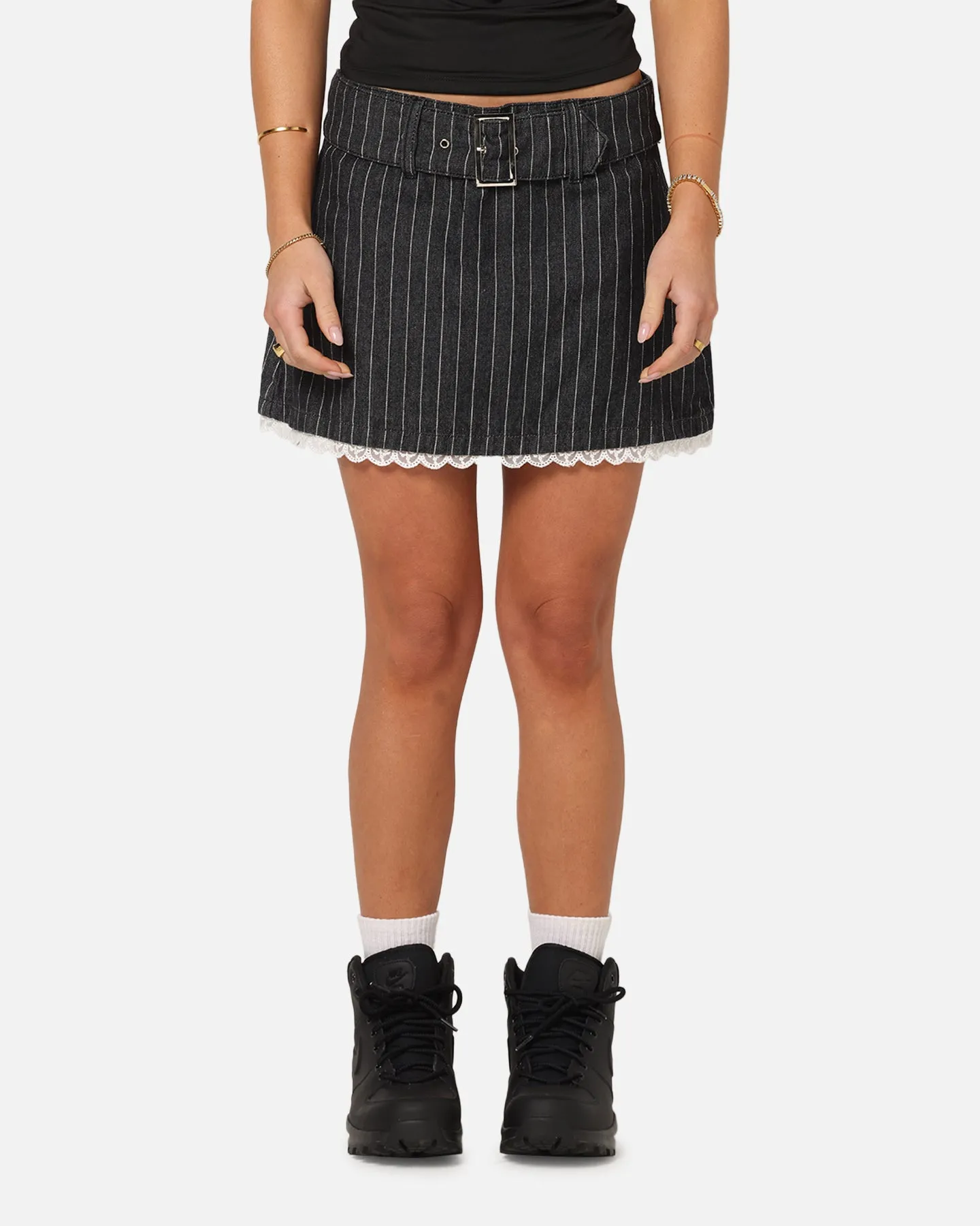 Ed Hardy Women's Pinstripe Mini Skirt Pinstripe sold by Culture Kings product image thumbnail 4
