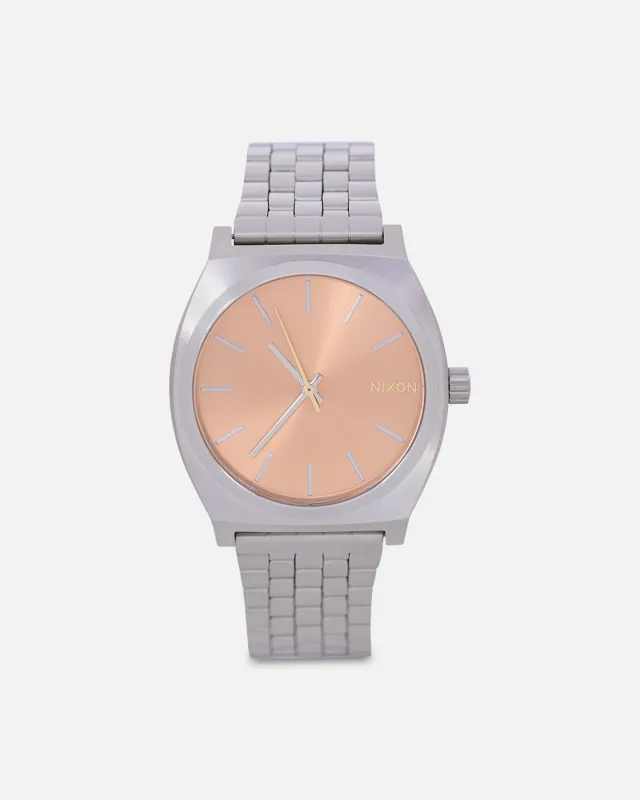 Nixon Time Teller Silver/Coral sold by Culture Kings